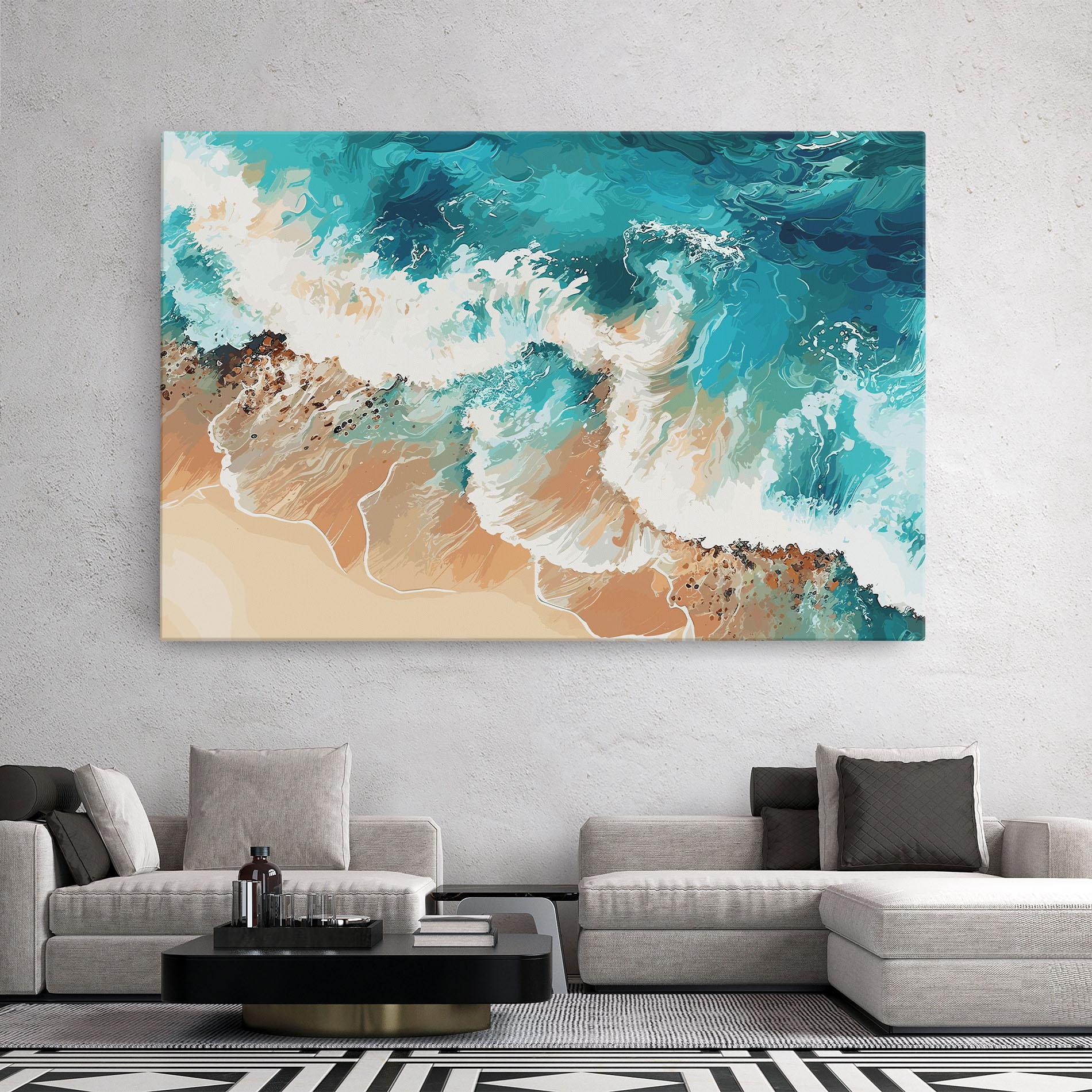 Tablou Canvas Artistic Waves mockup 2