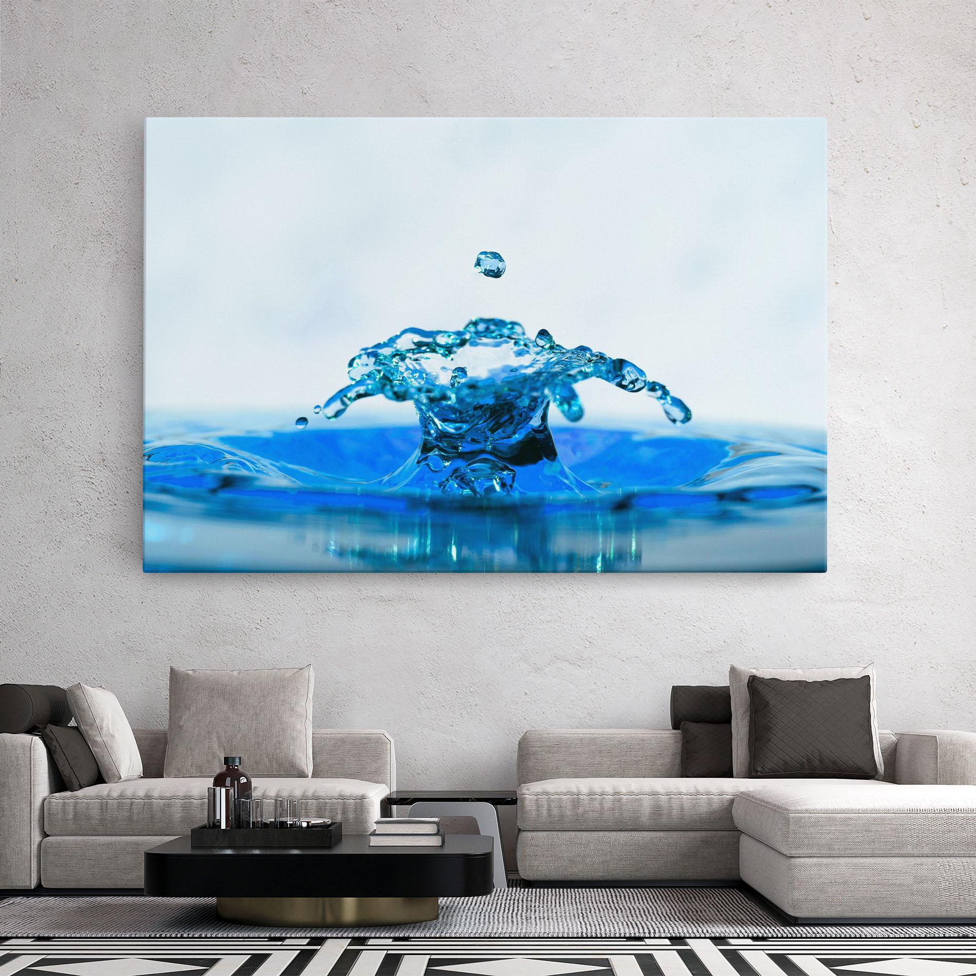 Tablou Canvas Blue Water Splash mockup 2
