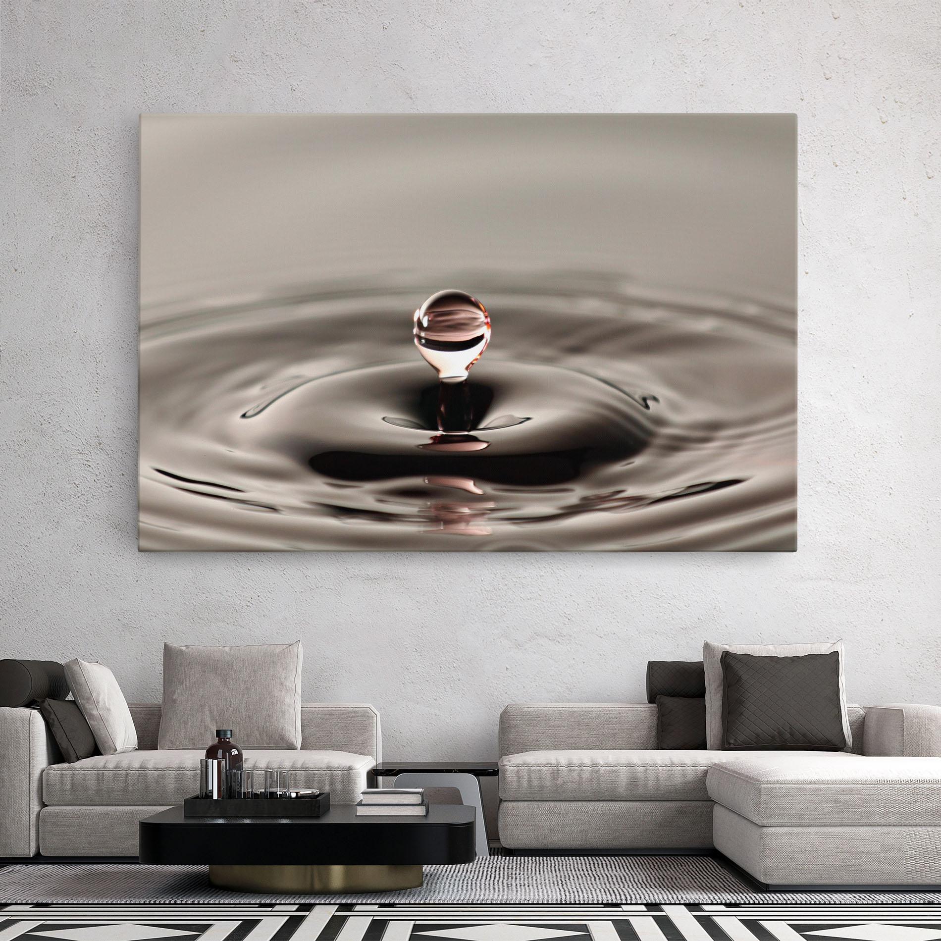 Tablou Canvas Close Red Water Drop mockup 2