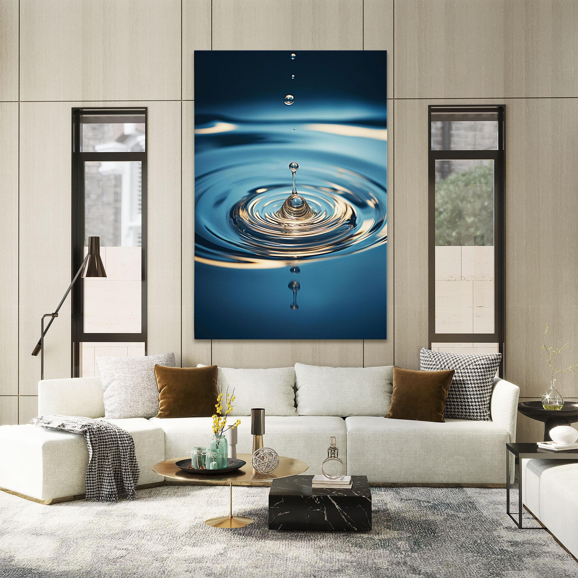 Tablou Canvas Cream Water Drop mockup 2