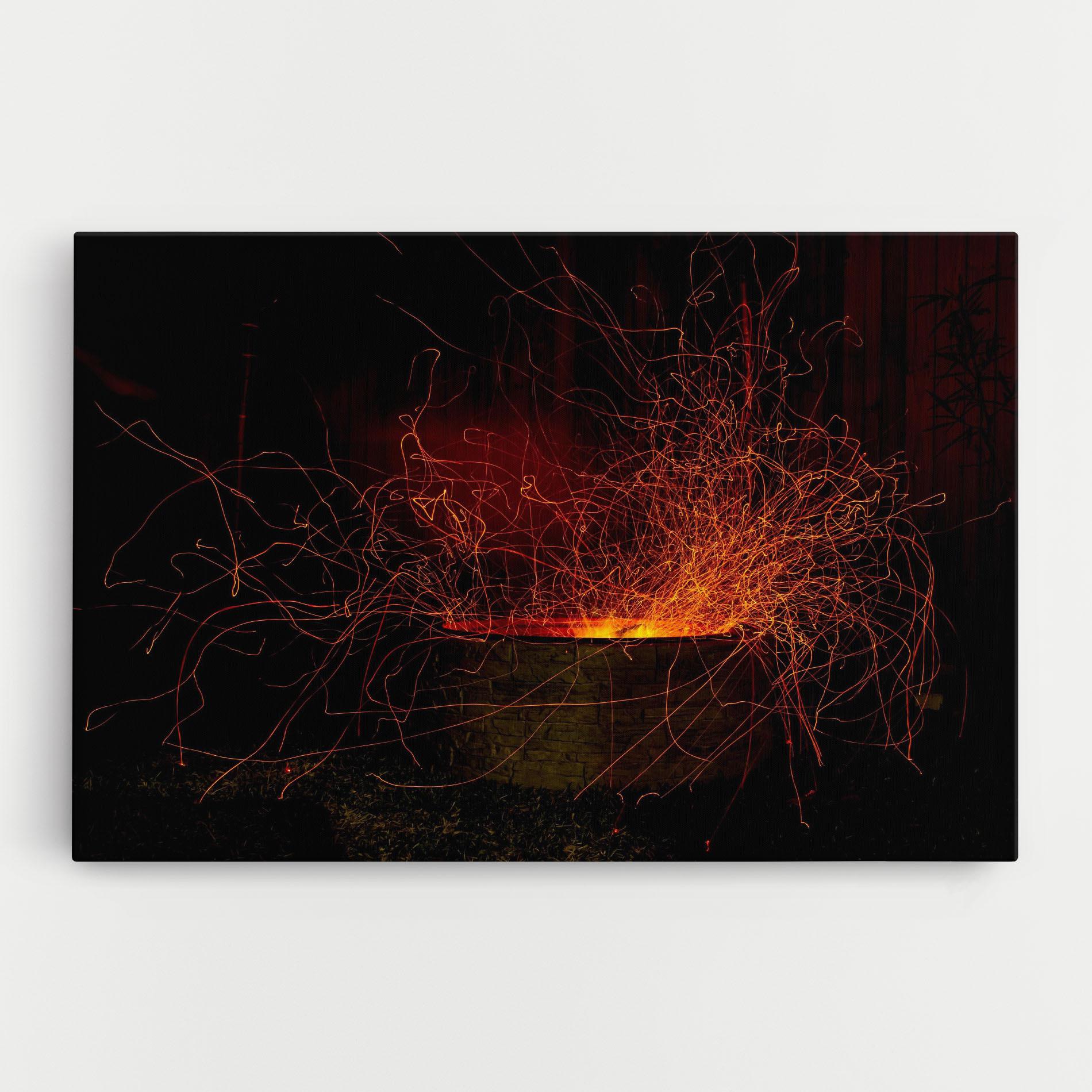 Tablou Canvas Fire Drawing Effect mockup 0