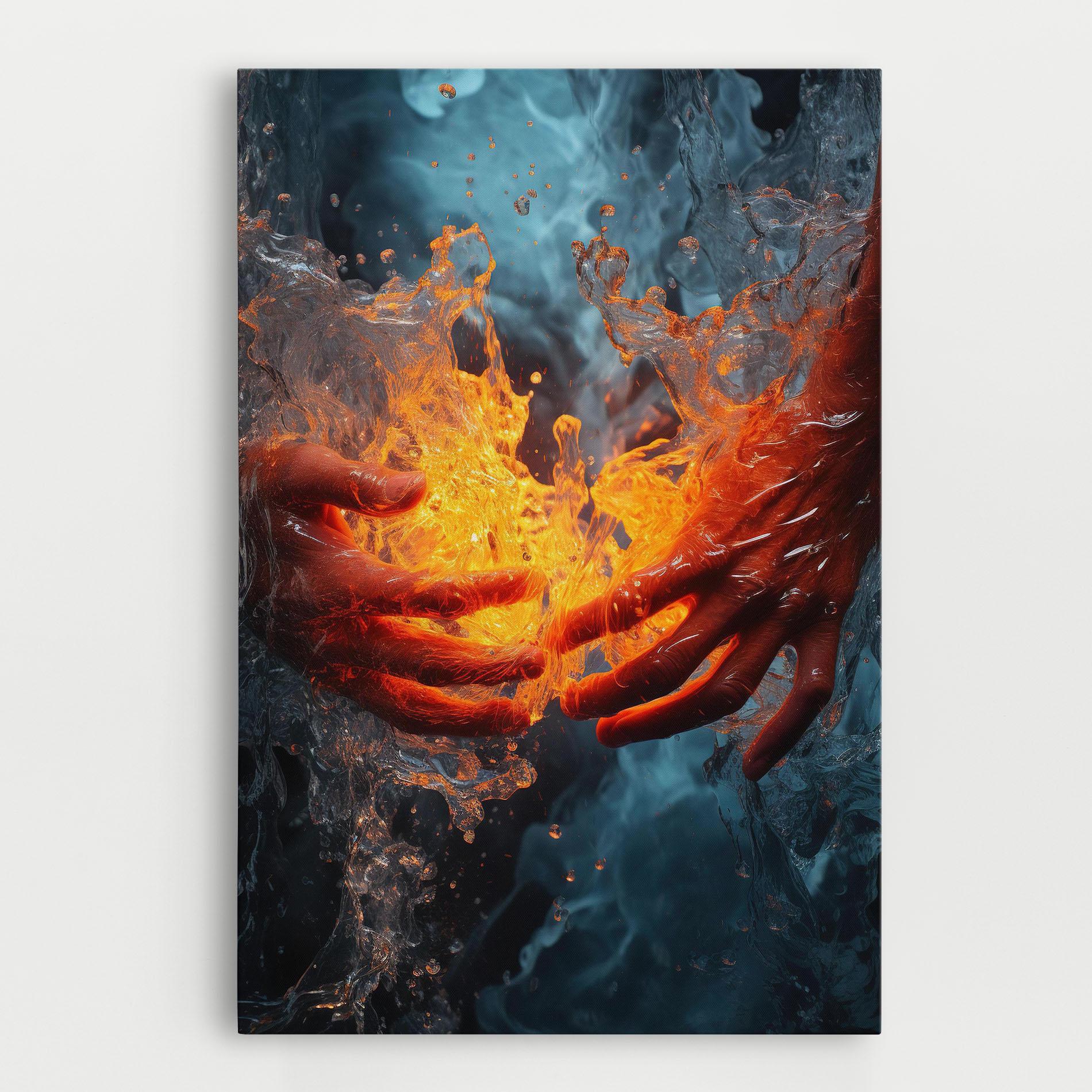 Tablou Canvas Fire Water mockup 0