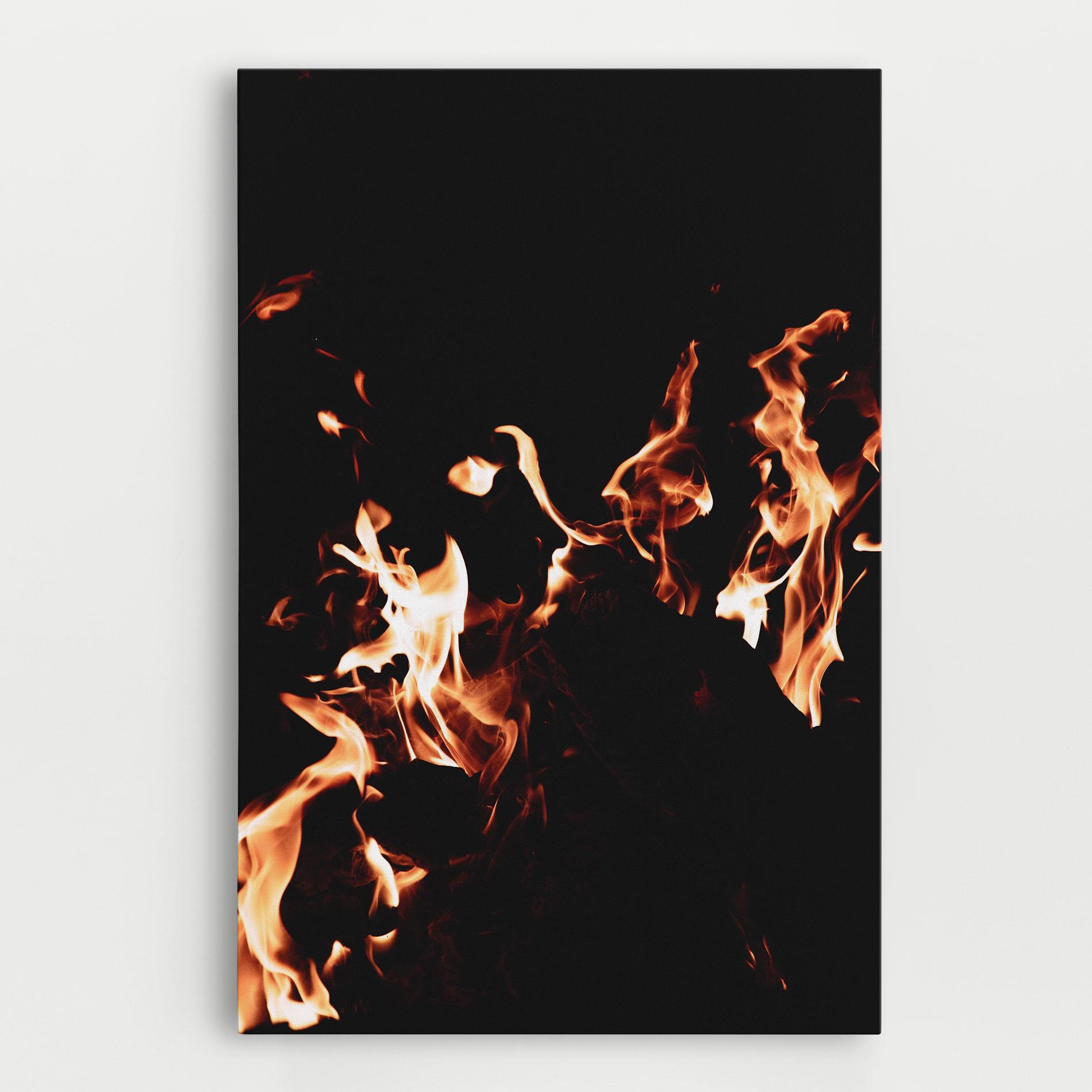 Tablou Canvas Red Grey Fire mockup 0