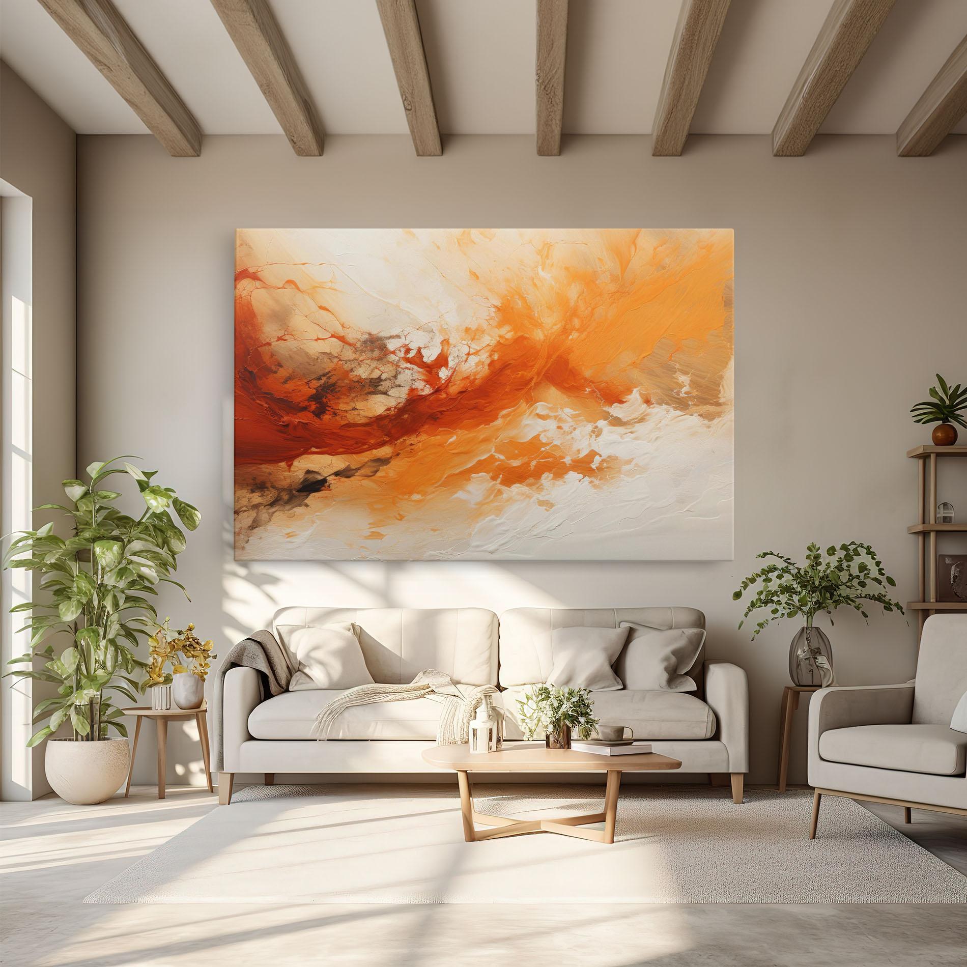 Tablou Canvas Abstract Fire Painting mockup 6