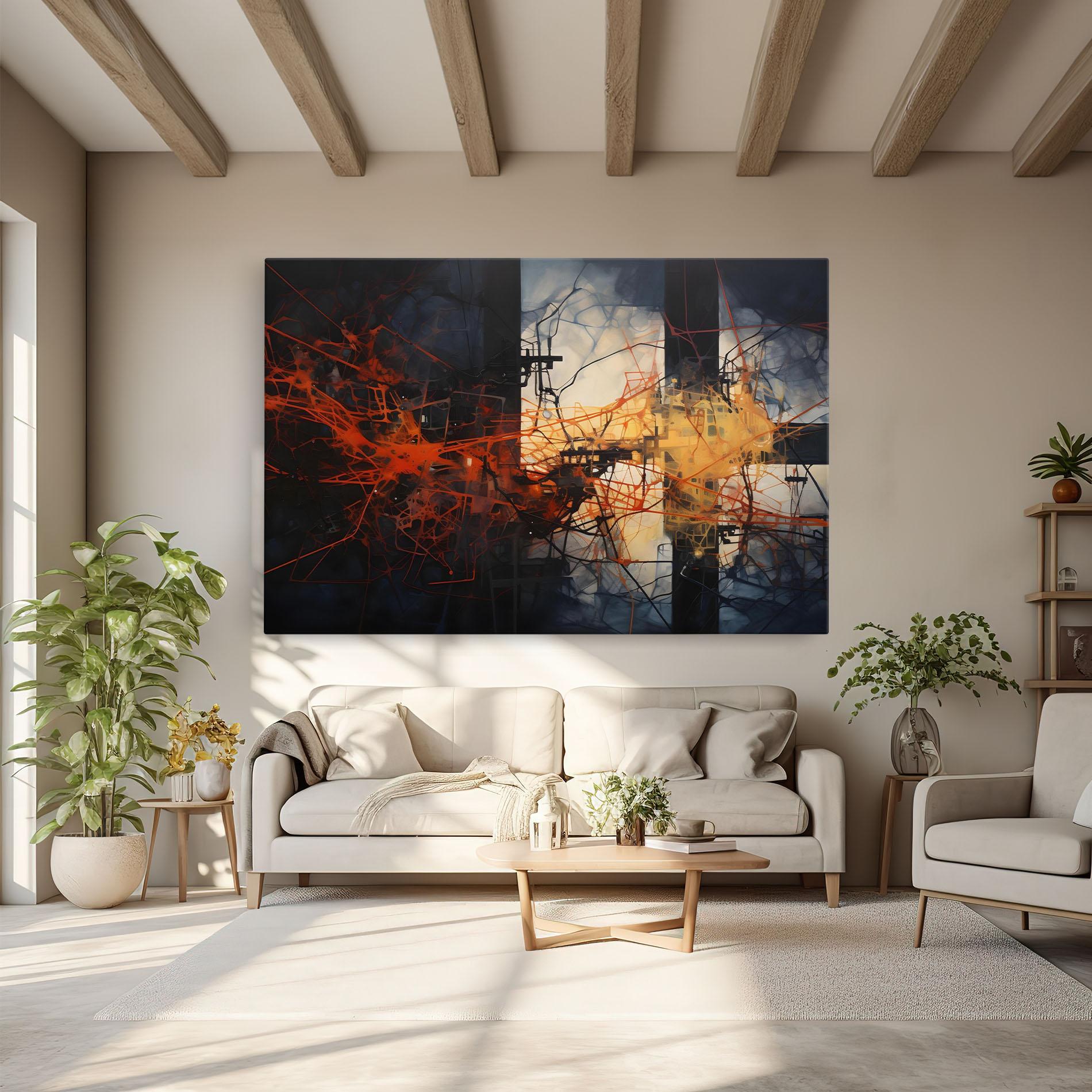 Tablou Canvas Abstract Fire Style mockup 6