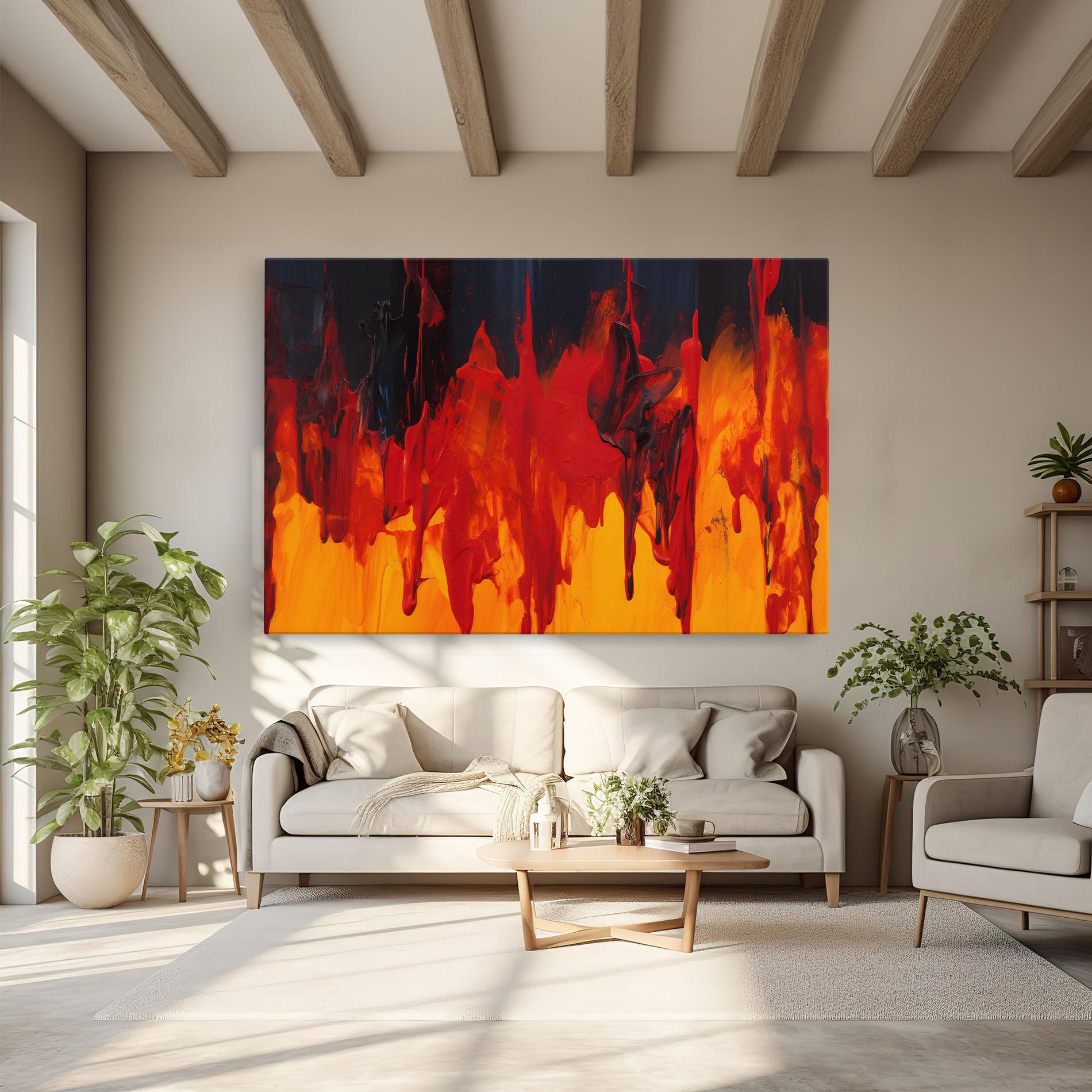 Tablou Canvas Colorful Fire Art mockup 6