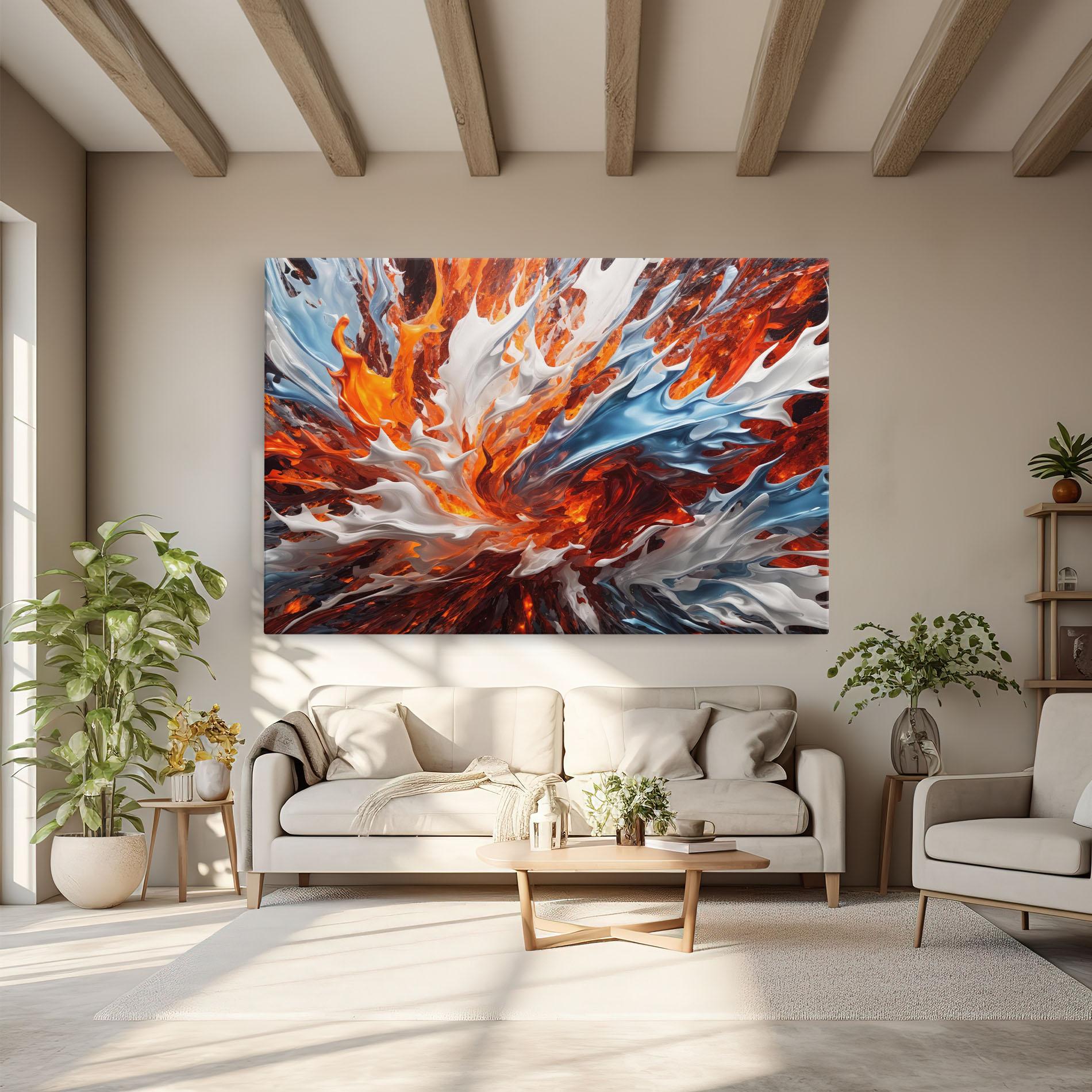 Tablou Canvas Flame Rase mockup 6