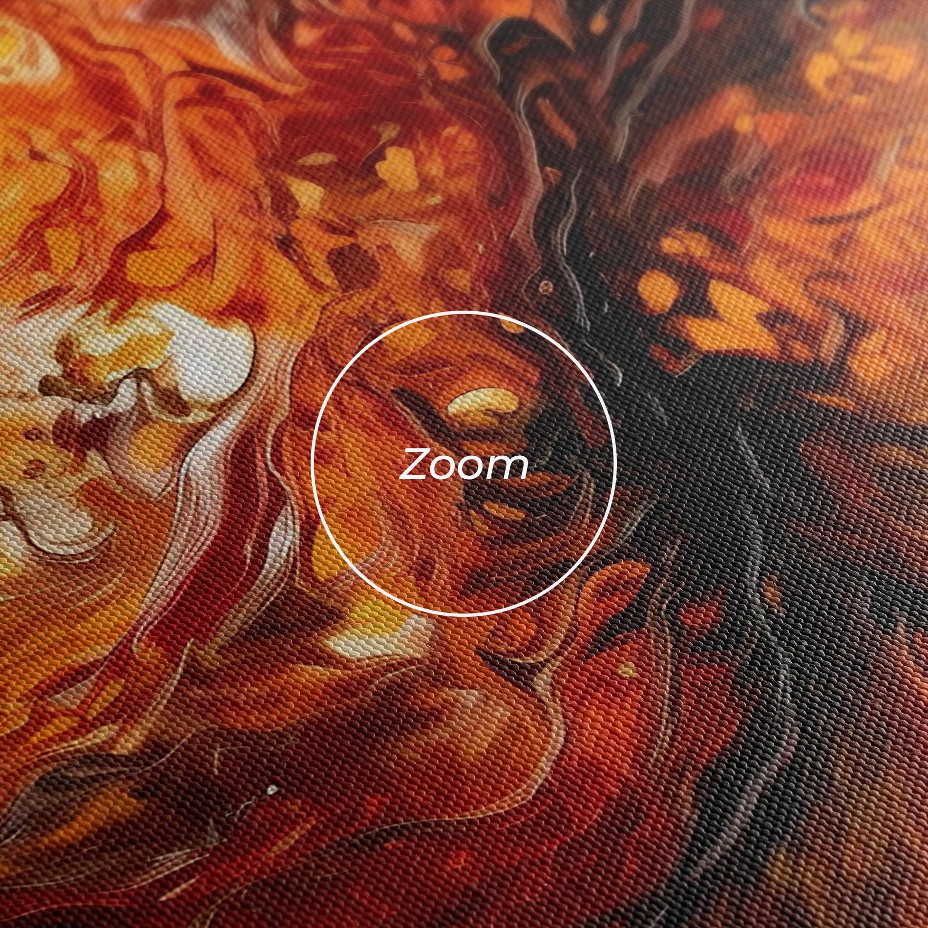 Tablou Canvas Fiery Red Orange Art mockup 3