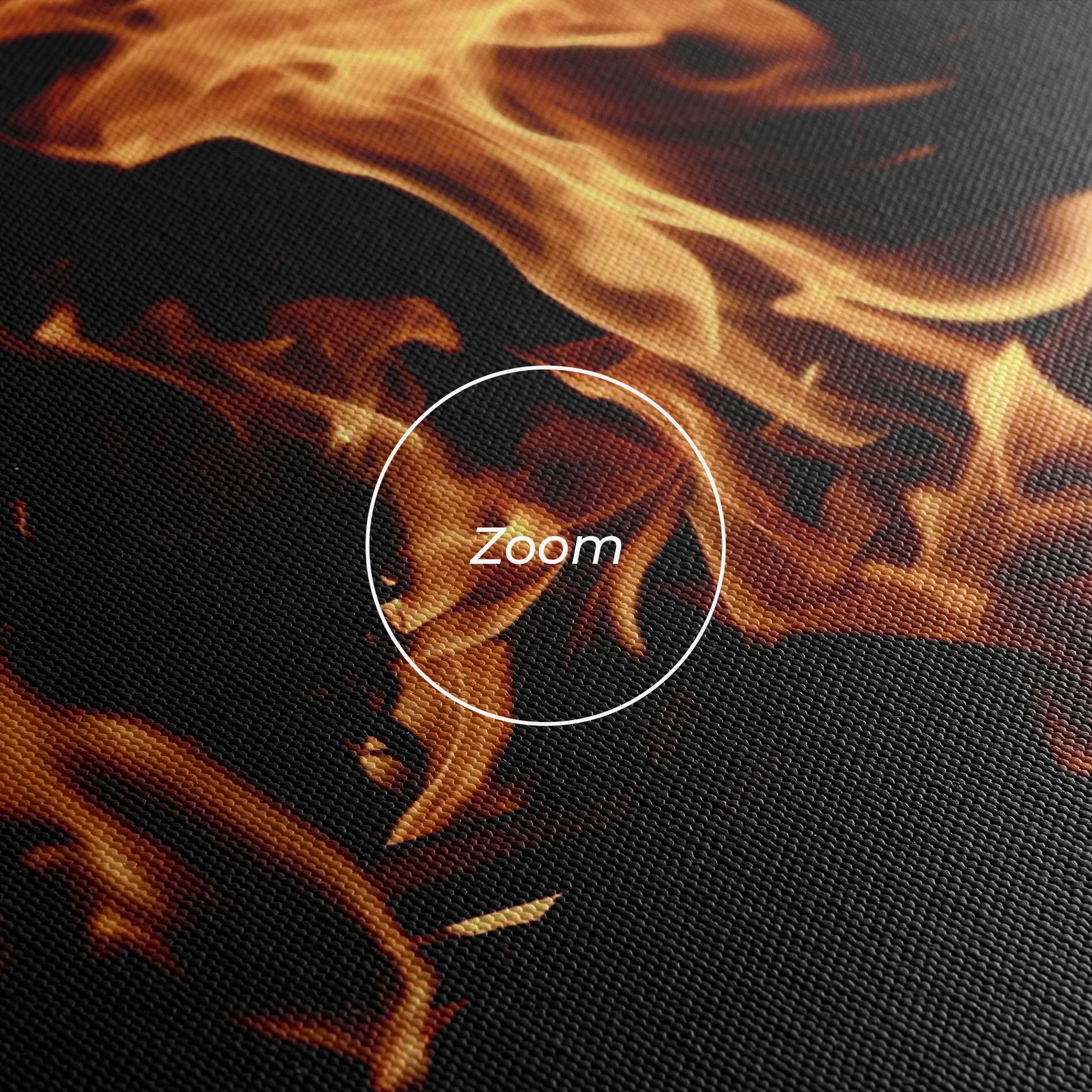 Tablou Canvas Fire On Black mockup 3