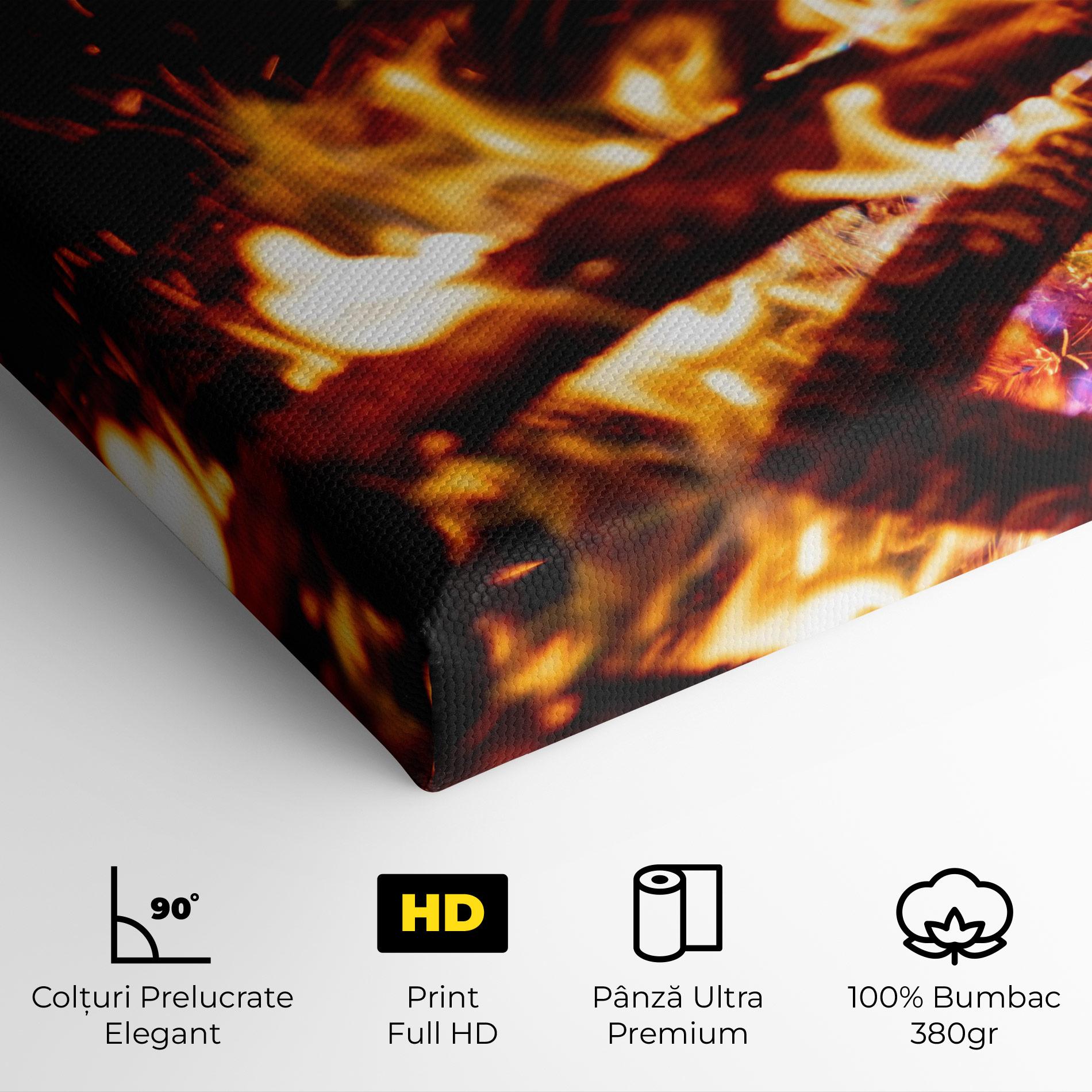 Tablou Canvas Blue Green Fire mockup 4