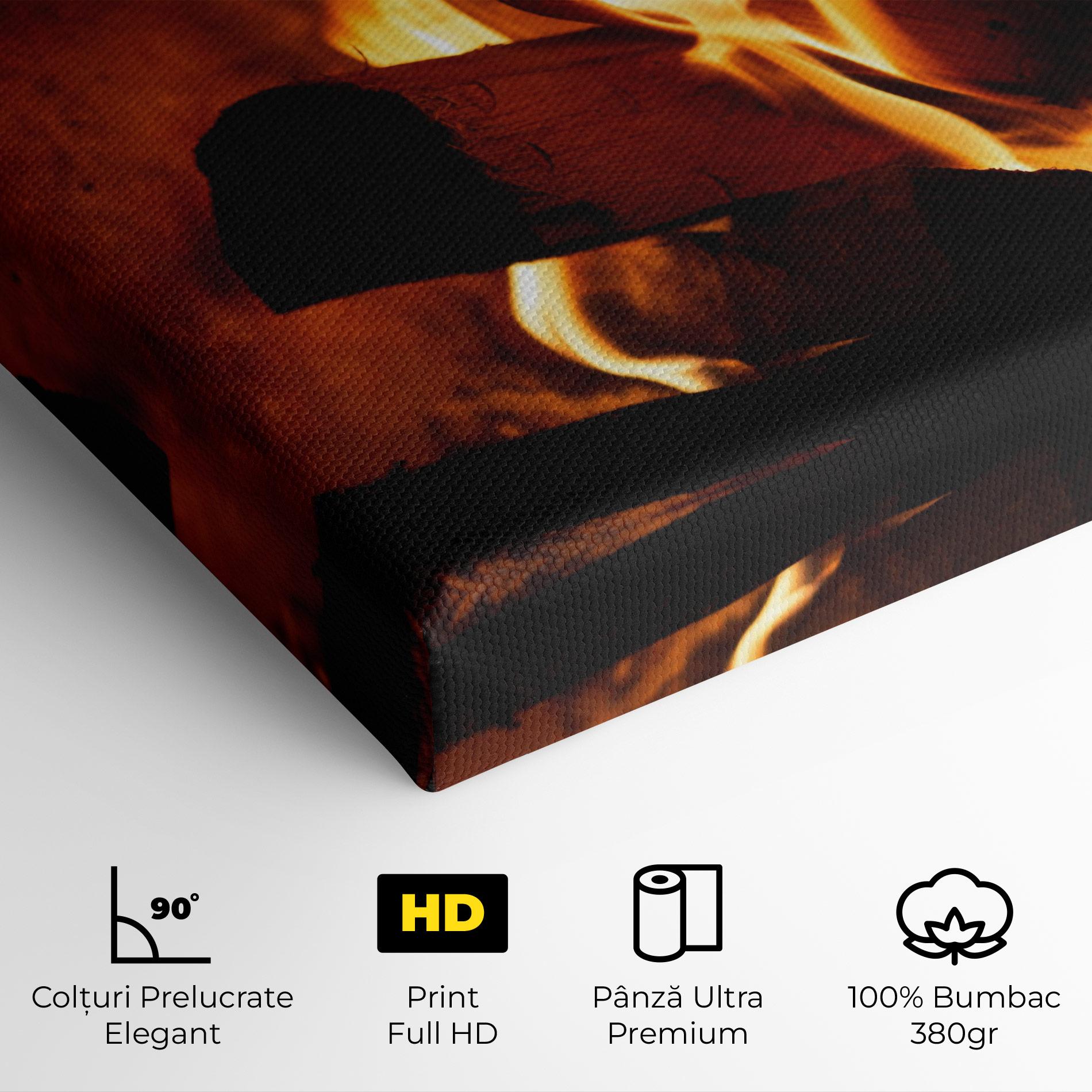 Tablou Canvas Fire Wood View mockup 4