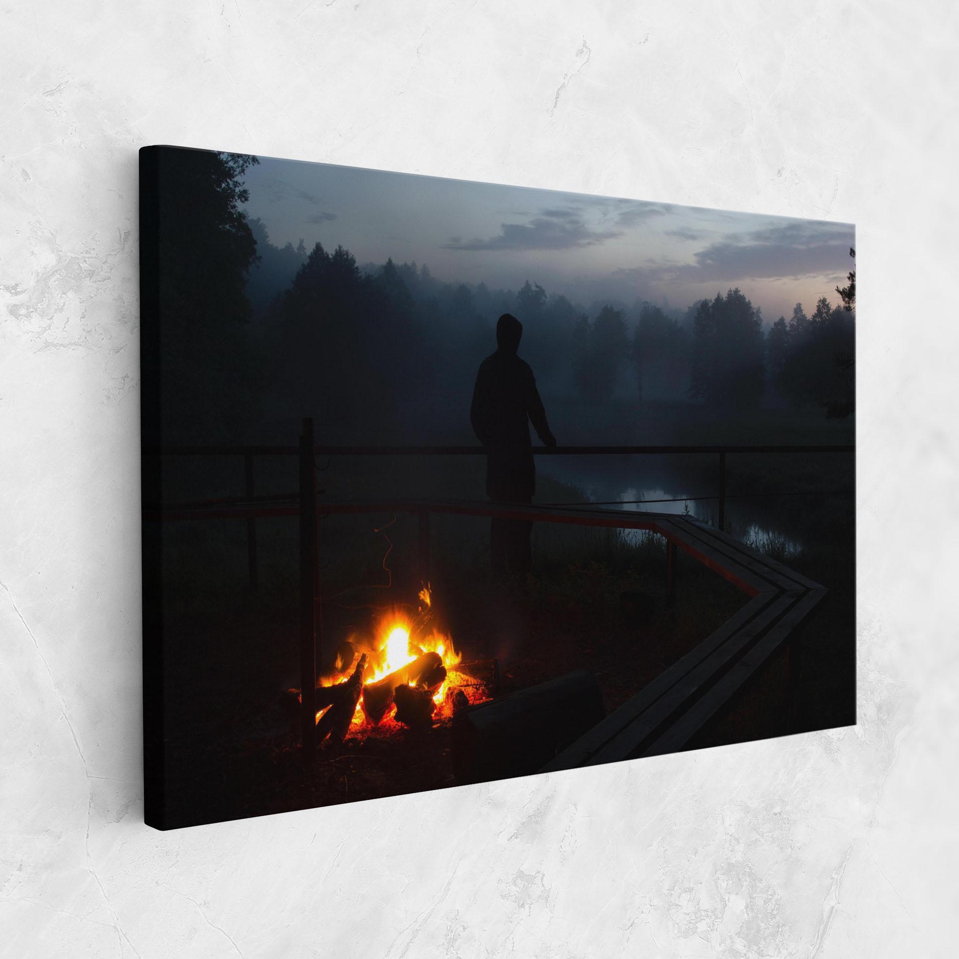 Tablou Canvas Beautiful Fire View mockup 1
