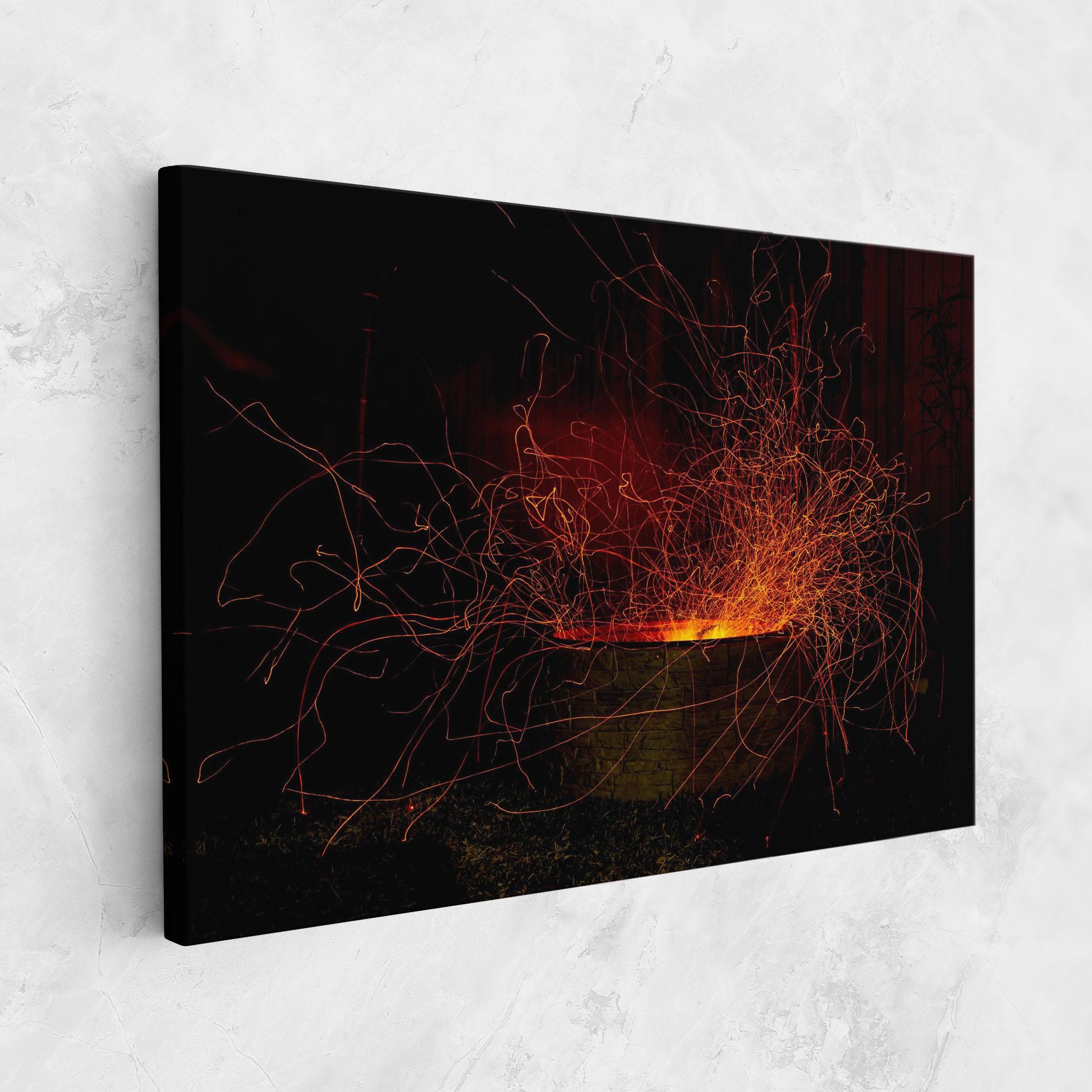 Tablou Canvas Fire Drawing Effect mockup 1