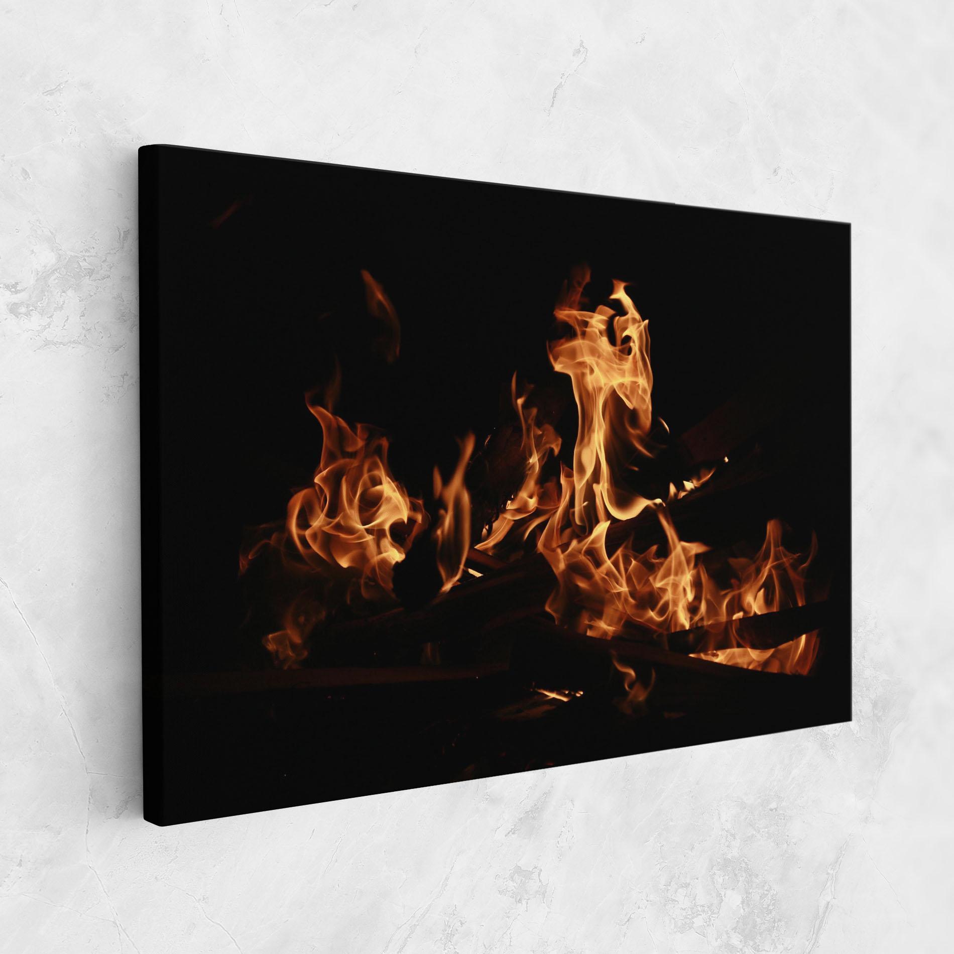 Tablou Canvas Fire On Black mockup 1