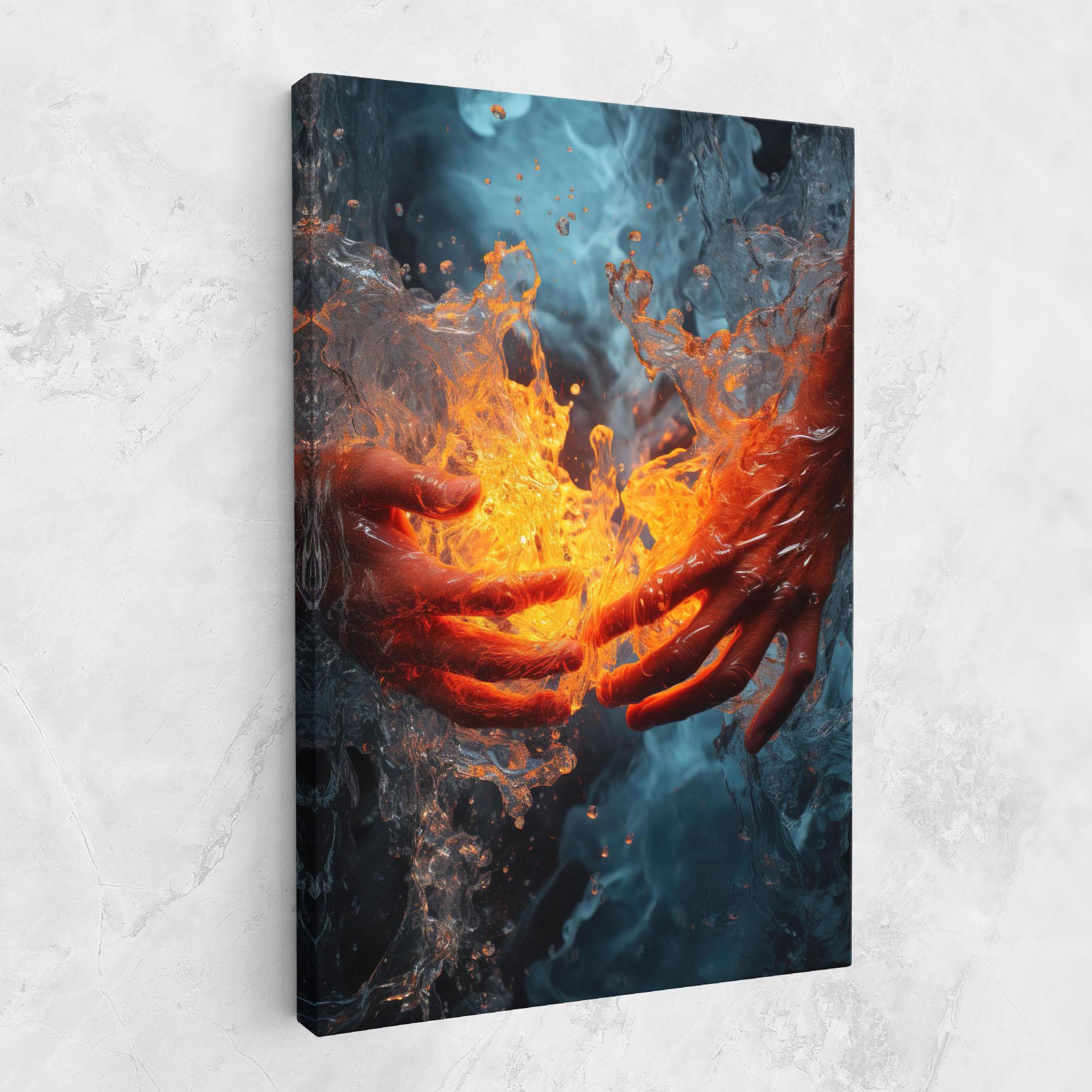 Tablou Canvas Fire Water mockup 1