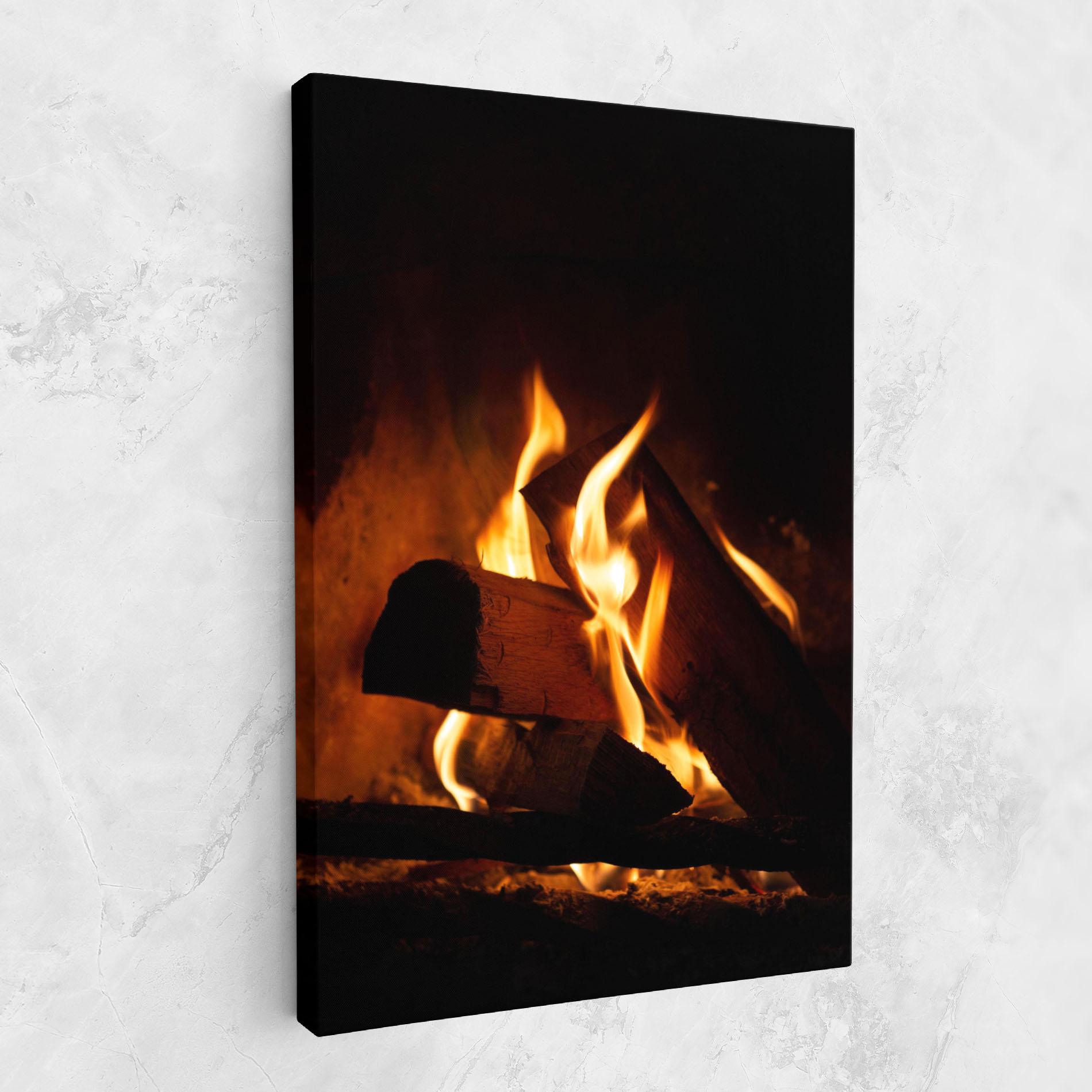 Tablou Canvas Fire Wood View mockup 1