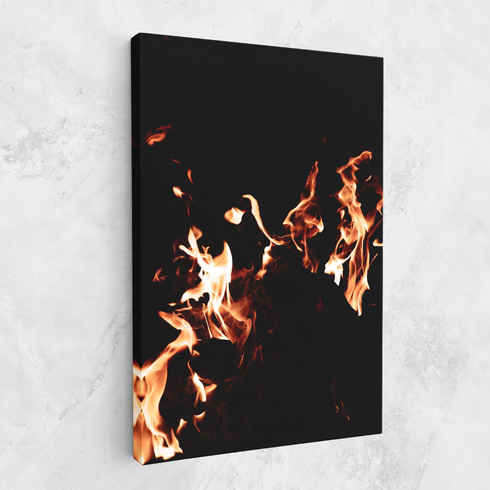 Tablou Canvas Red Grey Fire mockup 1