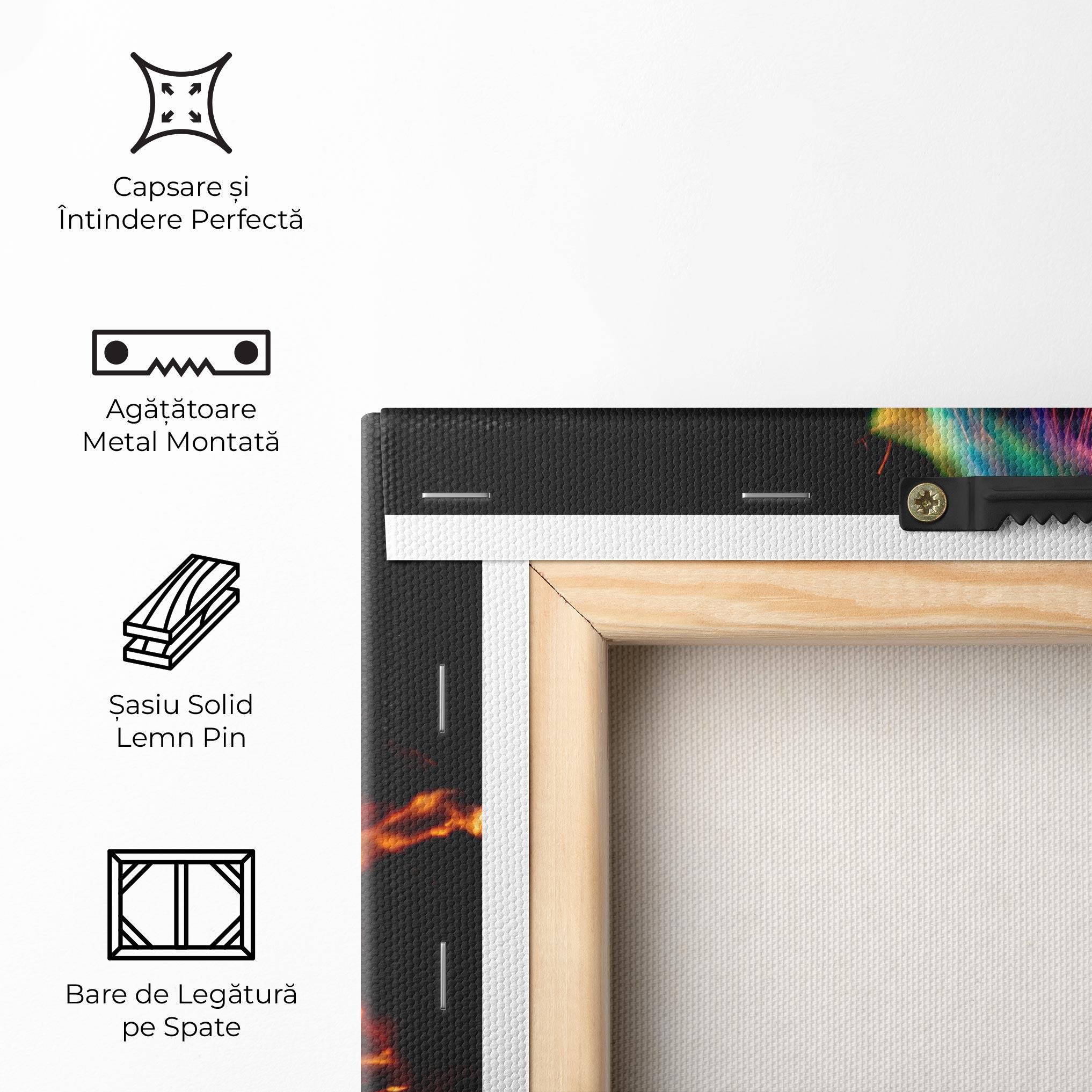 Tablou Canvas Blue Green Fire mockup 5