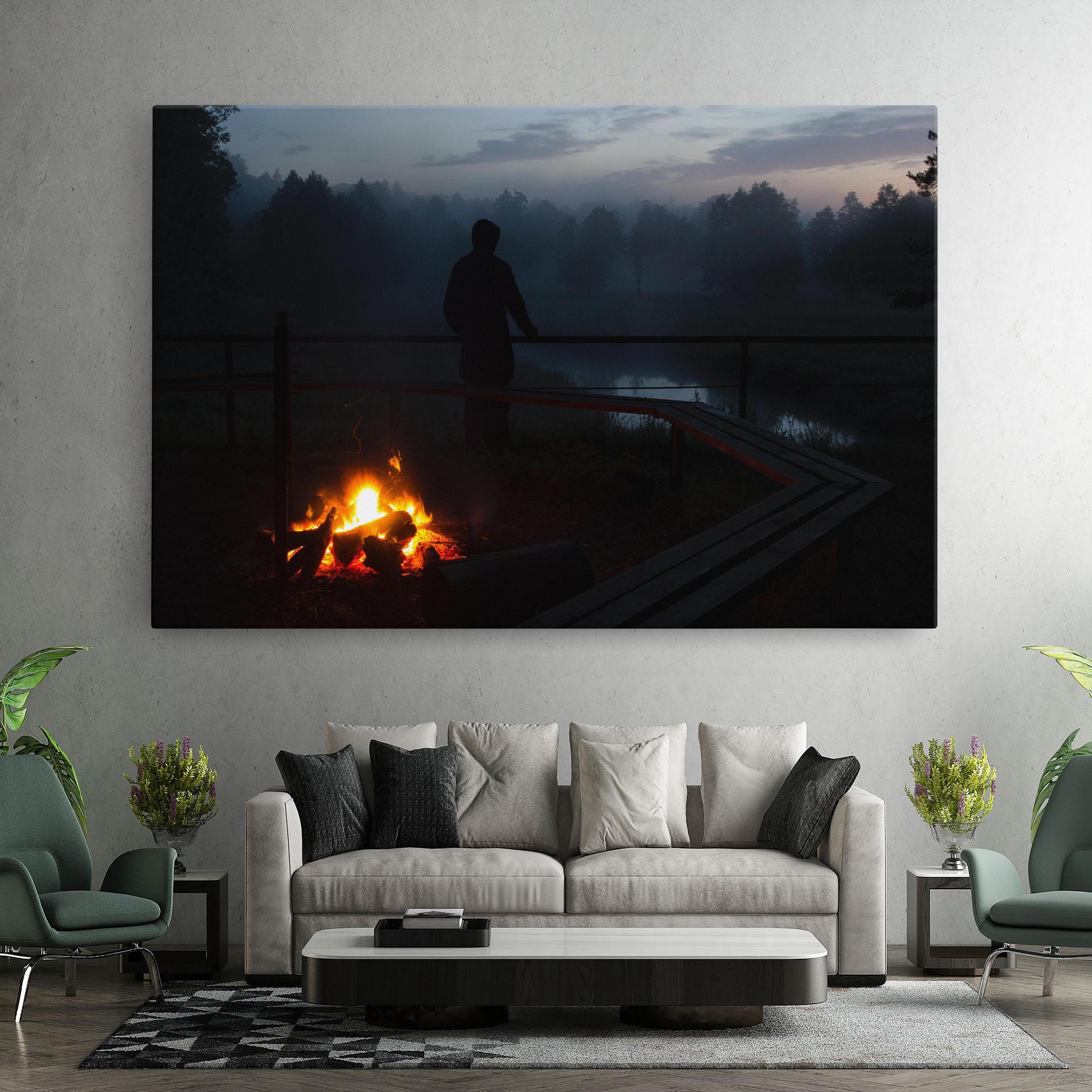 Tablou Canvas Beautiful Fire View mockup 7