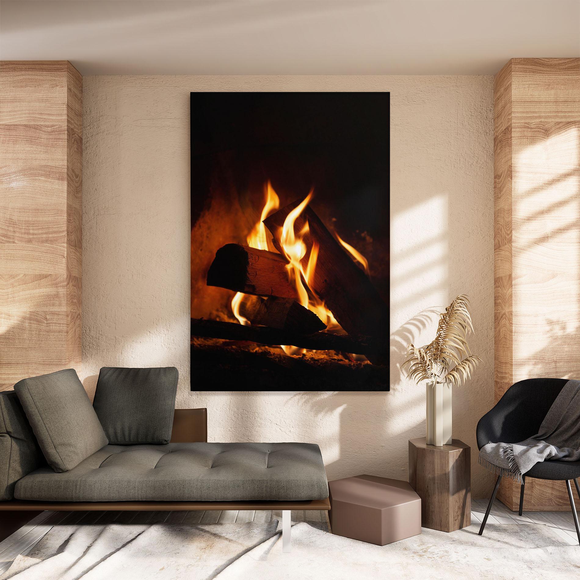 Tablou Canvas Fire Wood View mockup 8