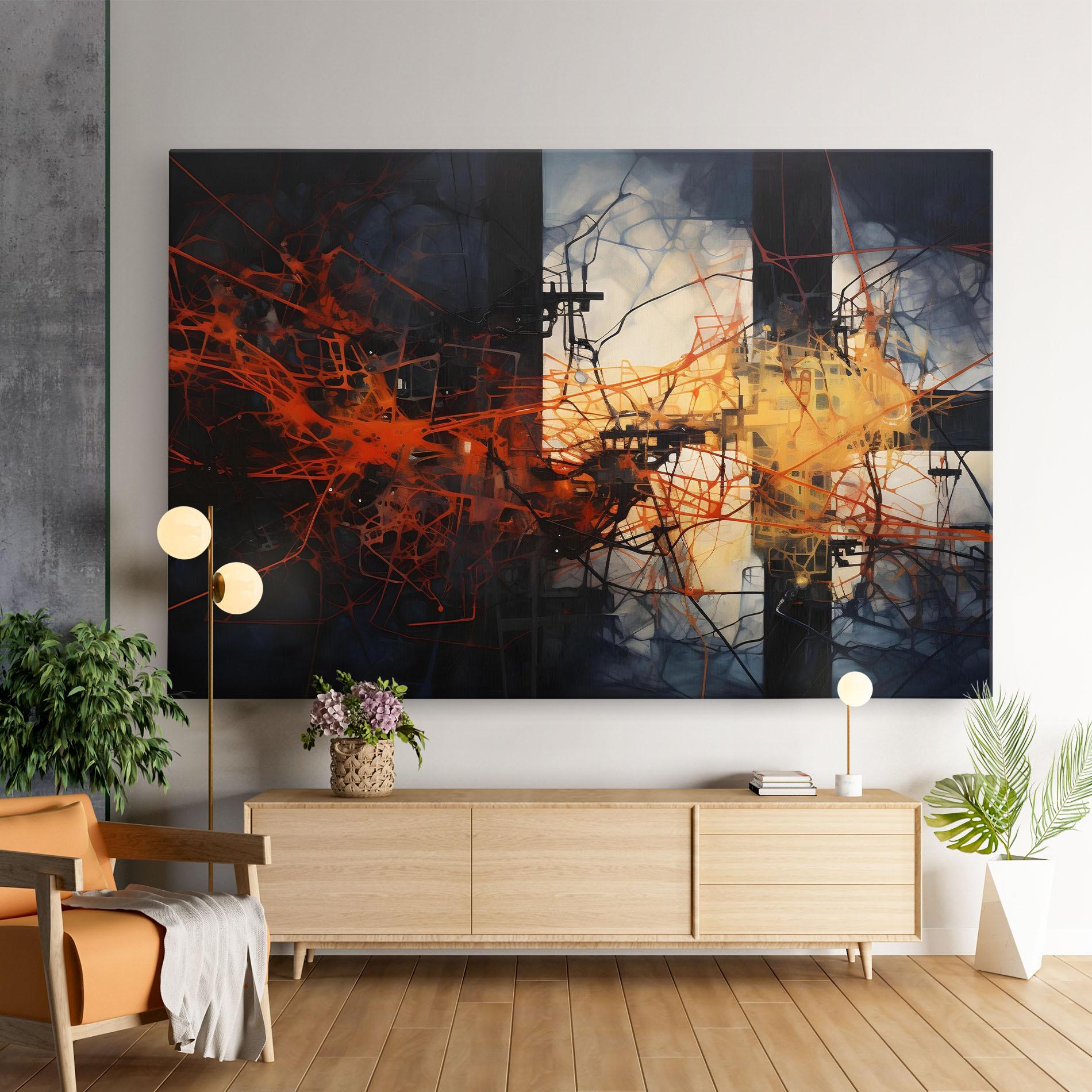 Tablou Canvas Abstract Fire Style mockup 9