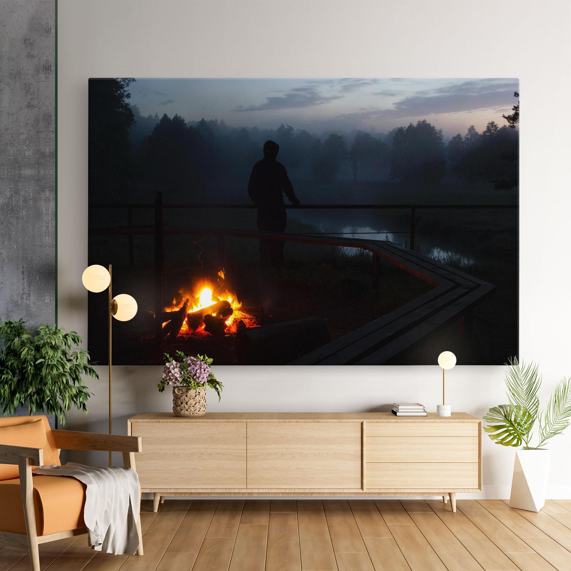 Tablou Canvas Beautiful Fire View mockup 9