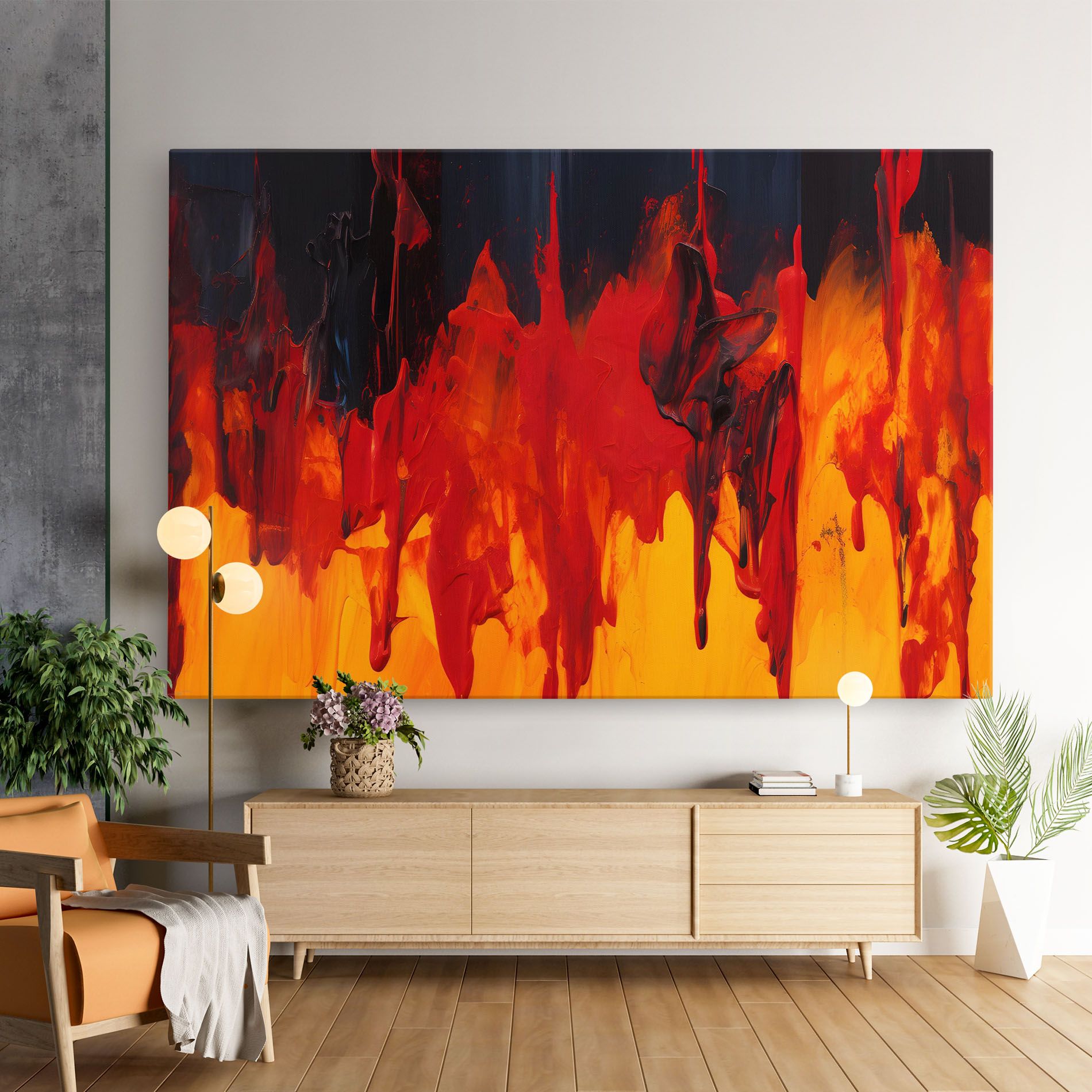 Colorful Fire Art mockup 9