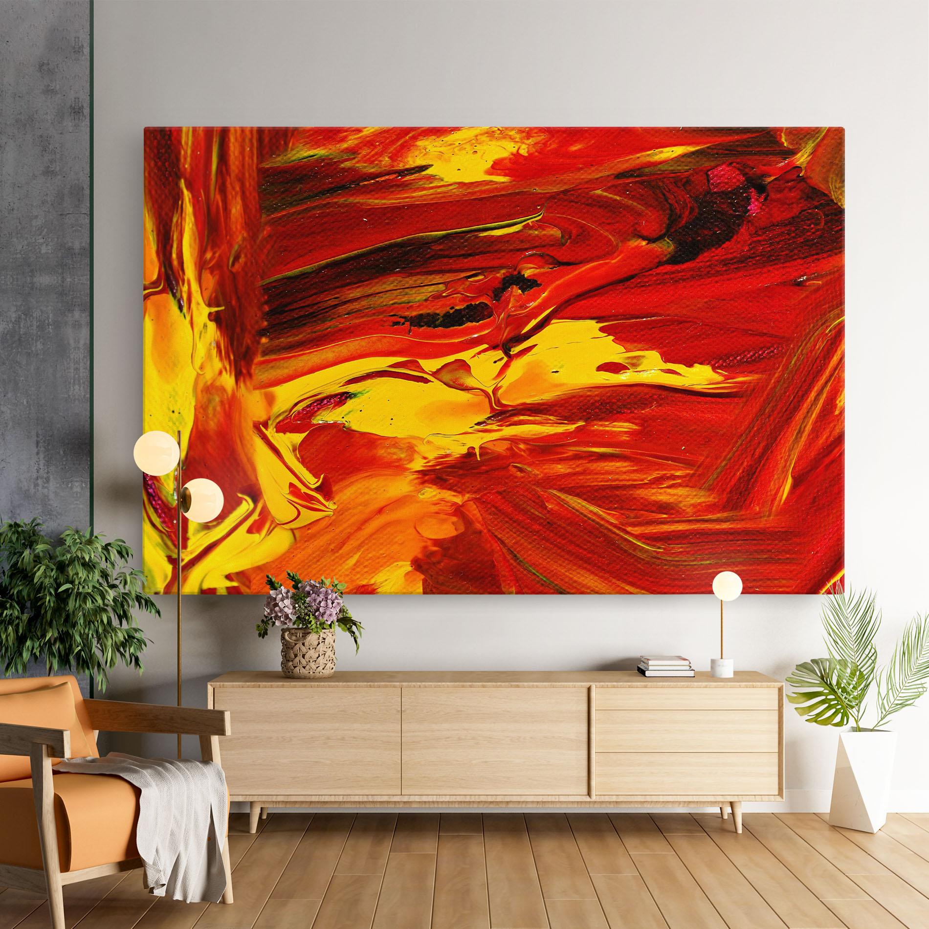 Tablou Canvas Fire Painting mockup 9