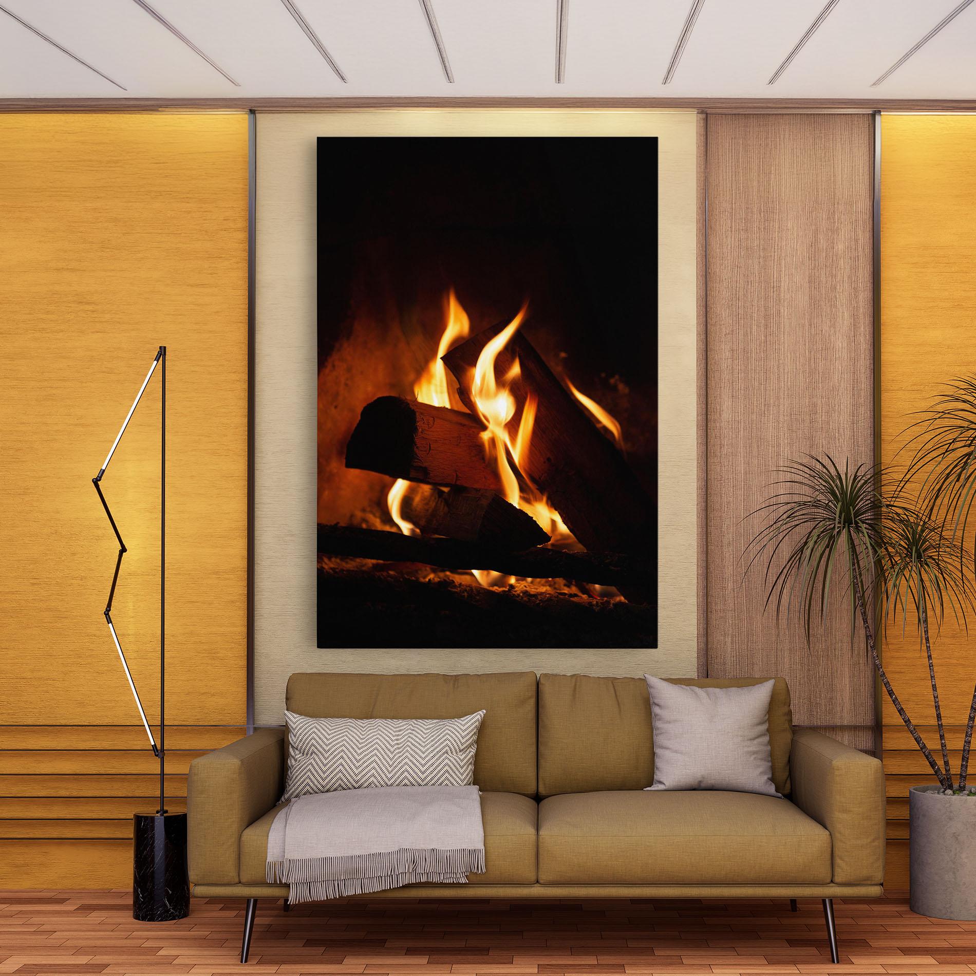 Tablou Canvas Fire Wood View mockup 9