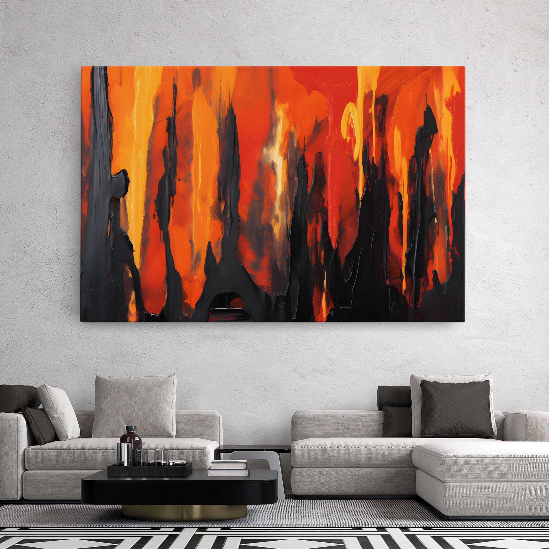 Tablou Canvas Abstract Fire Art mockup 2
