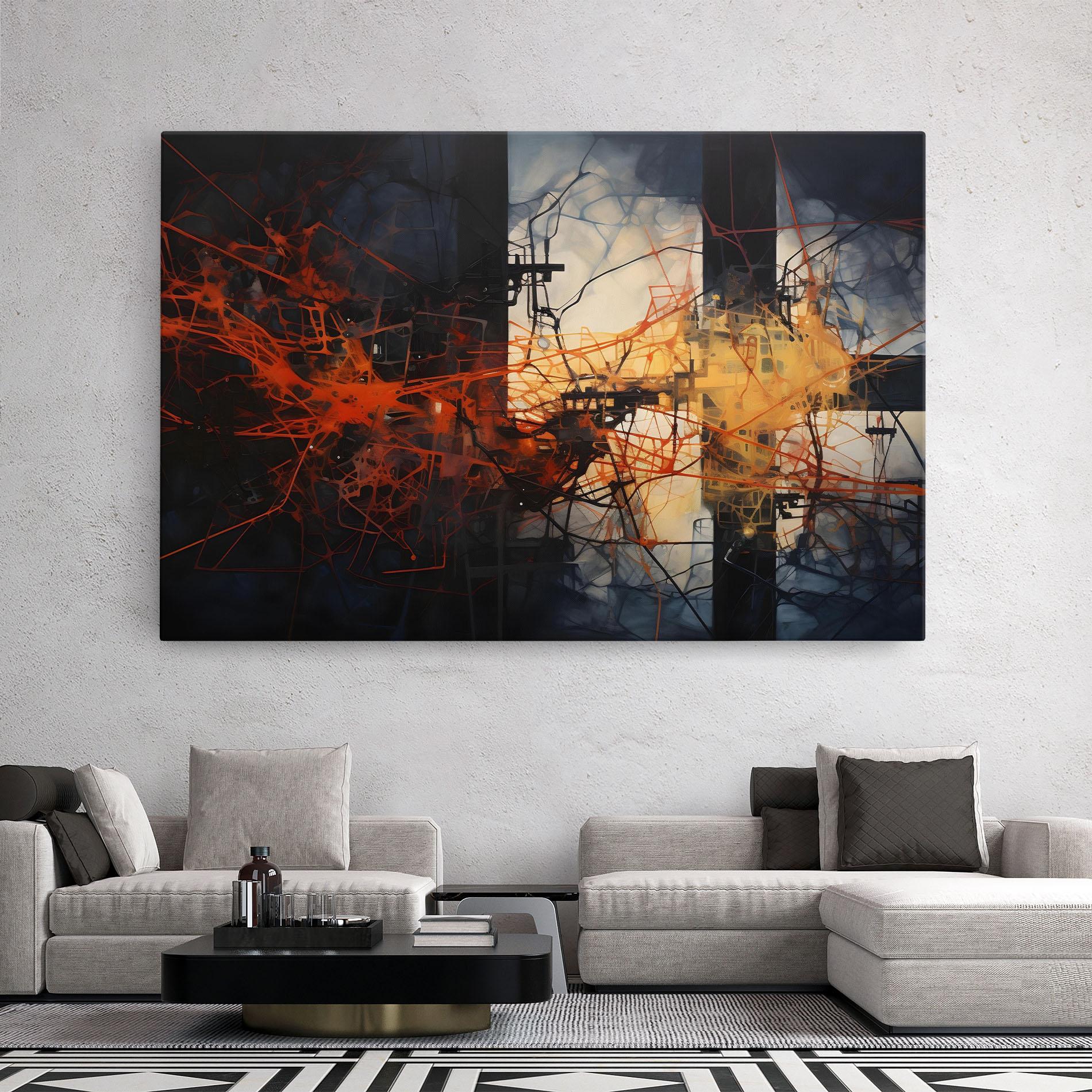 Tablou Canvas Abstract Fire Style mockup 2