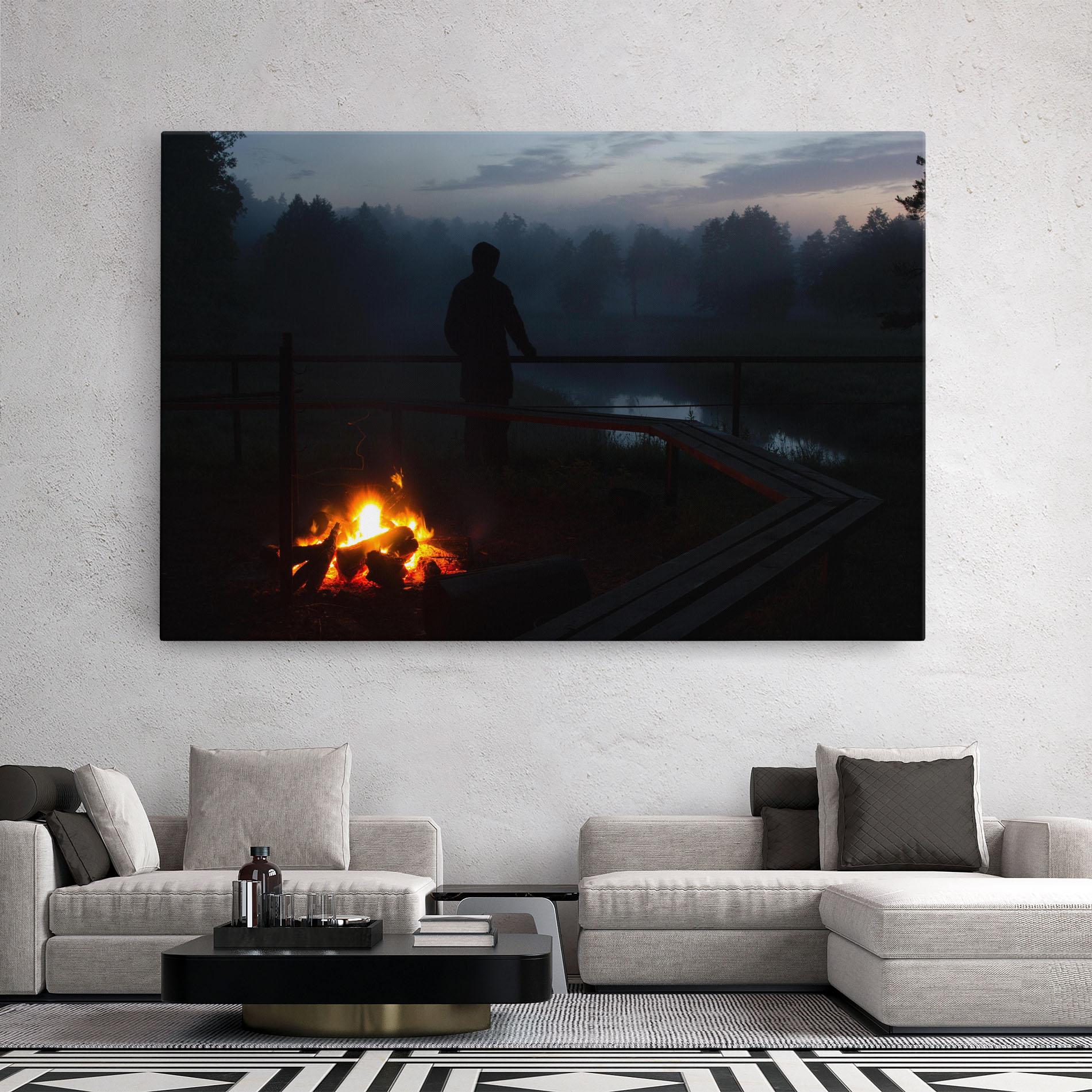 Tablou Canvas Beautiful Fire View mockup 2