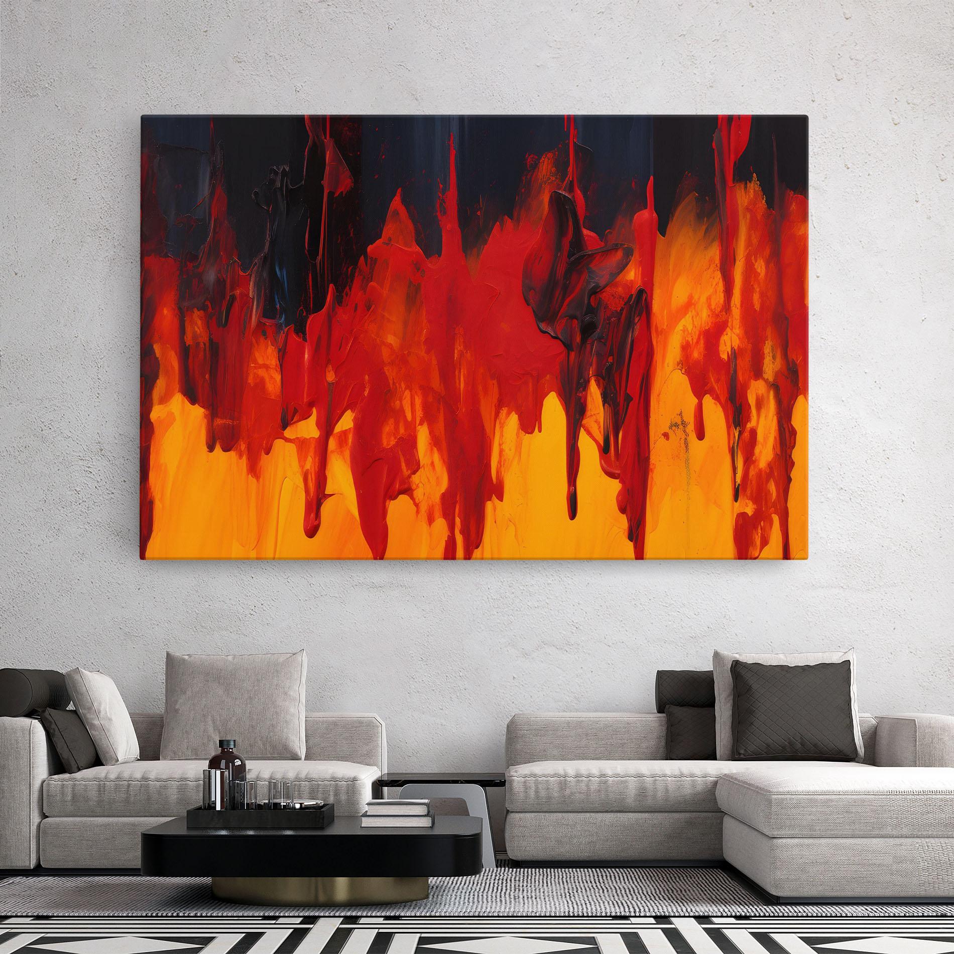 Tablou Canvas Colorful Fire Art mockup 2