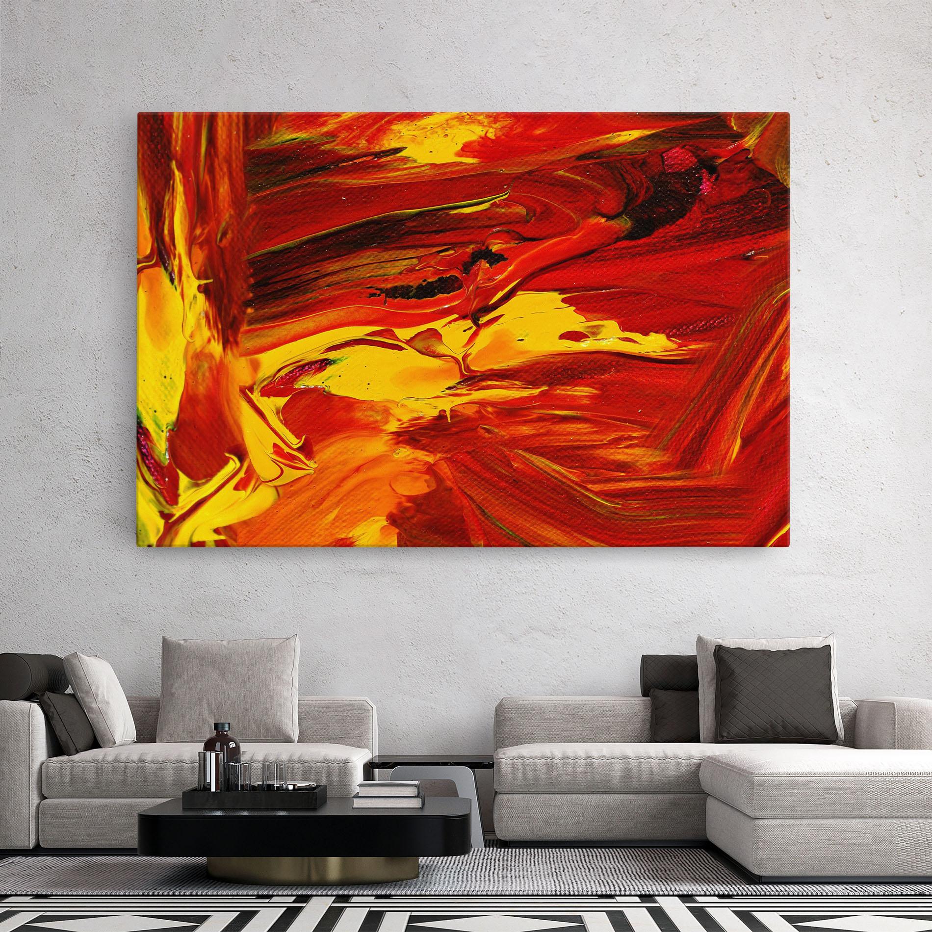 Tablou Canvas Fire Painting mockup 2