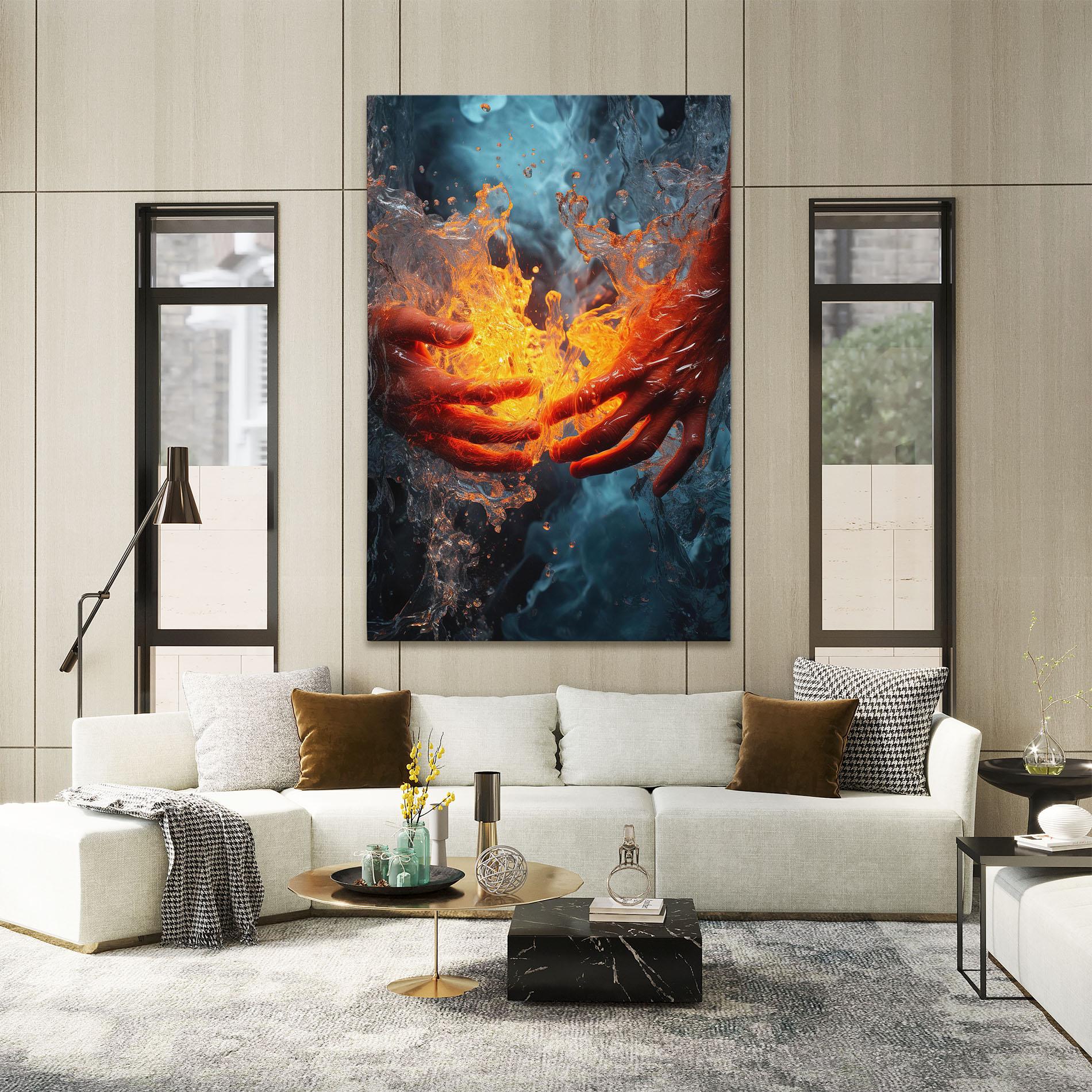 Tablou Canvas Fire Water mockup 2