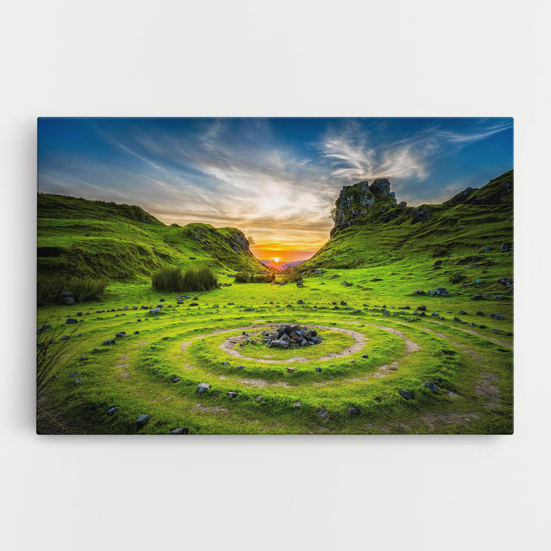 Tablou Canvas Green Circle Nature mockup 0