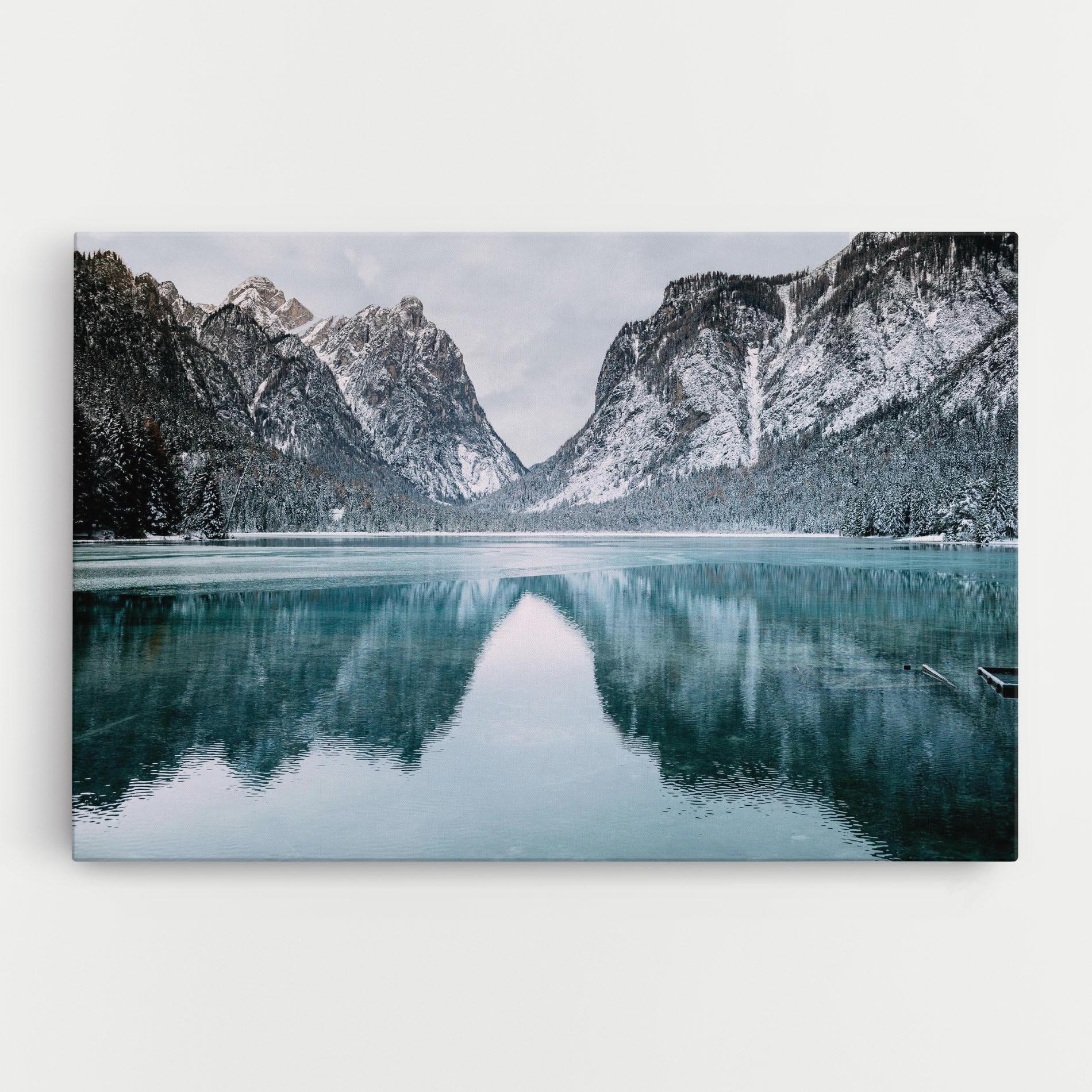 Tablou Canvas Lake Reflection Mountain mockup 0