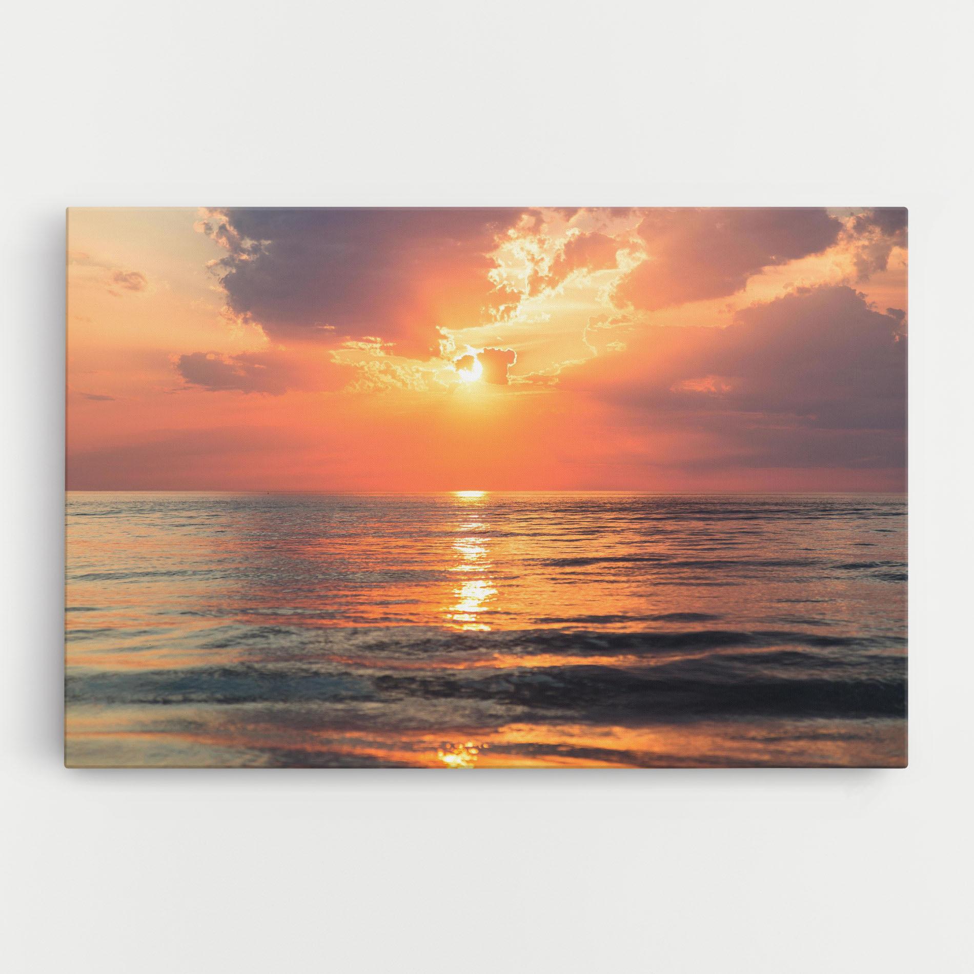 Tablou Canvas Orange Sunrise Cloud mockup 0