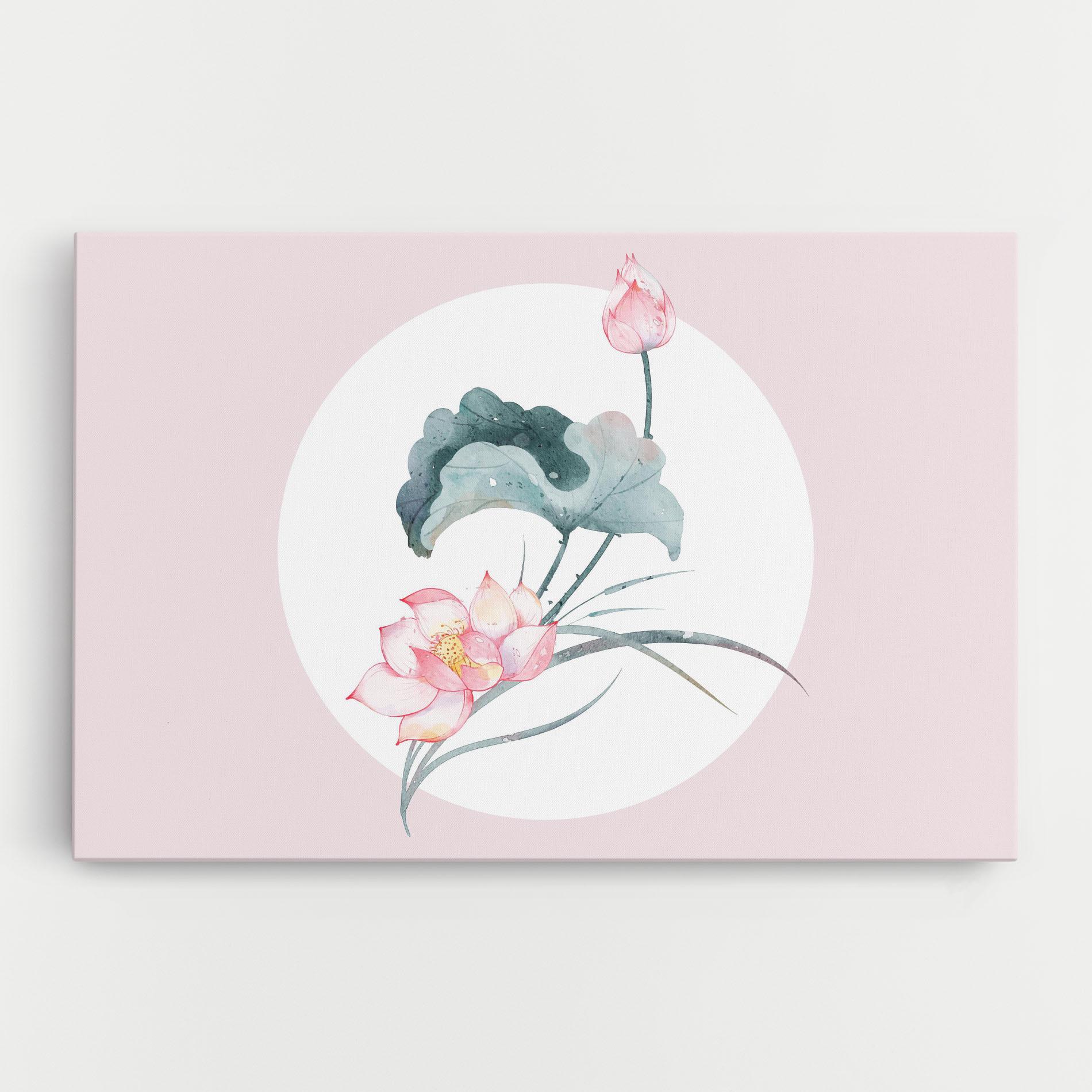 Tablou Canvas Pink Pastel Flower mockup 0
