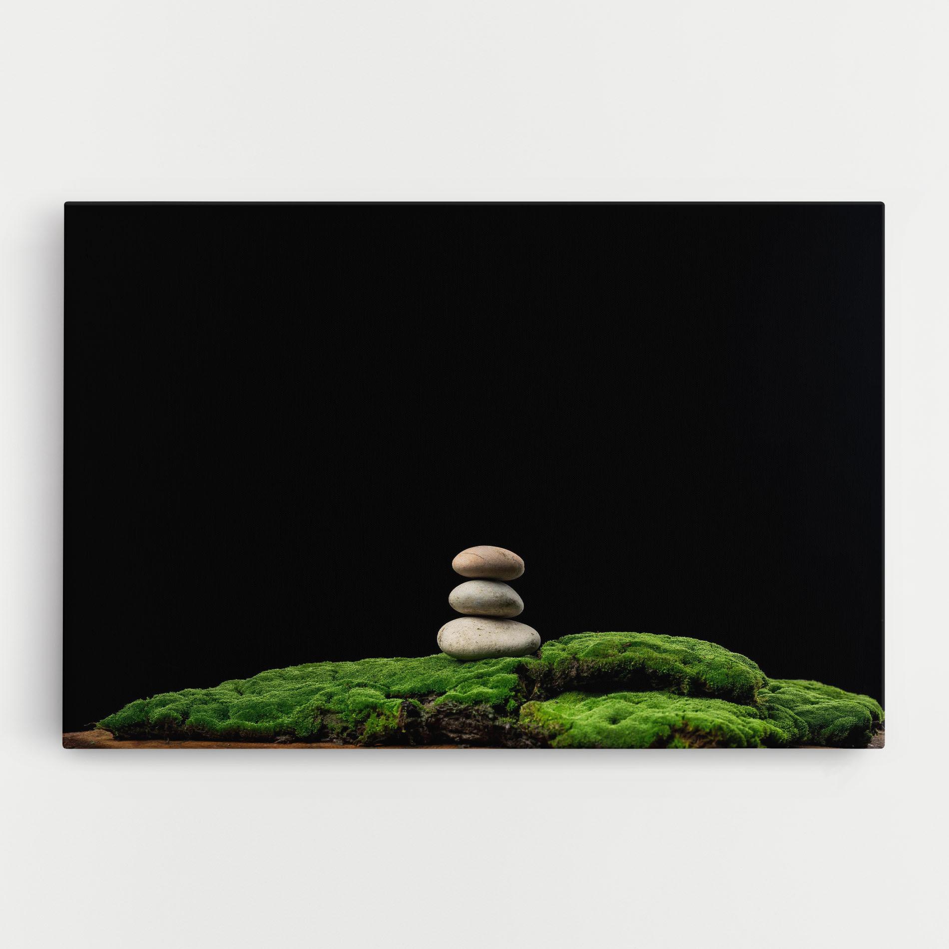 Tablou Canvas Three Stone Moss mockup 0
