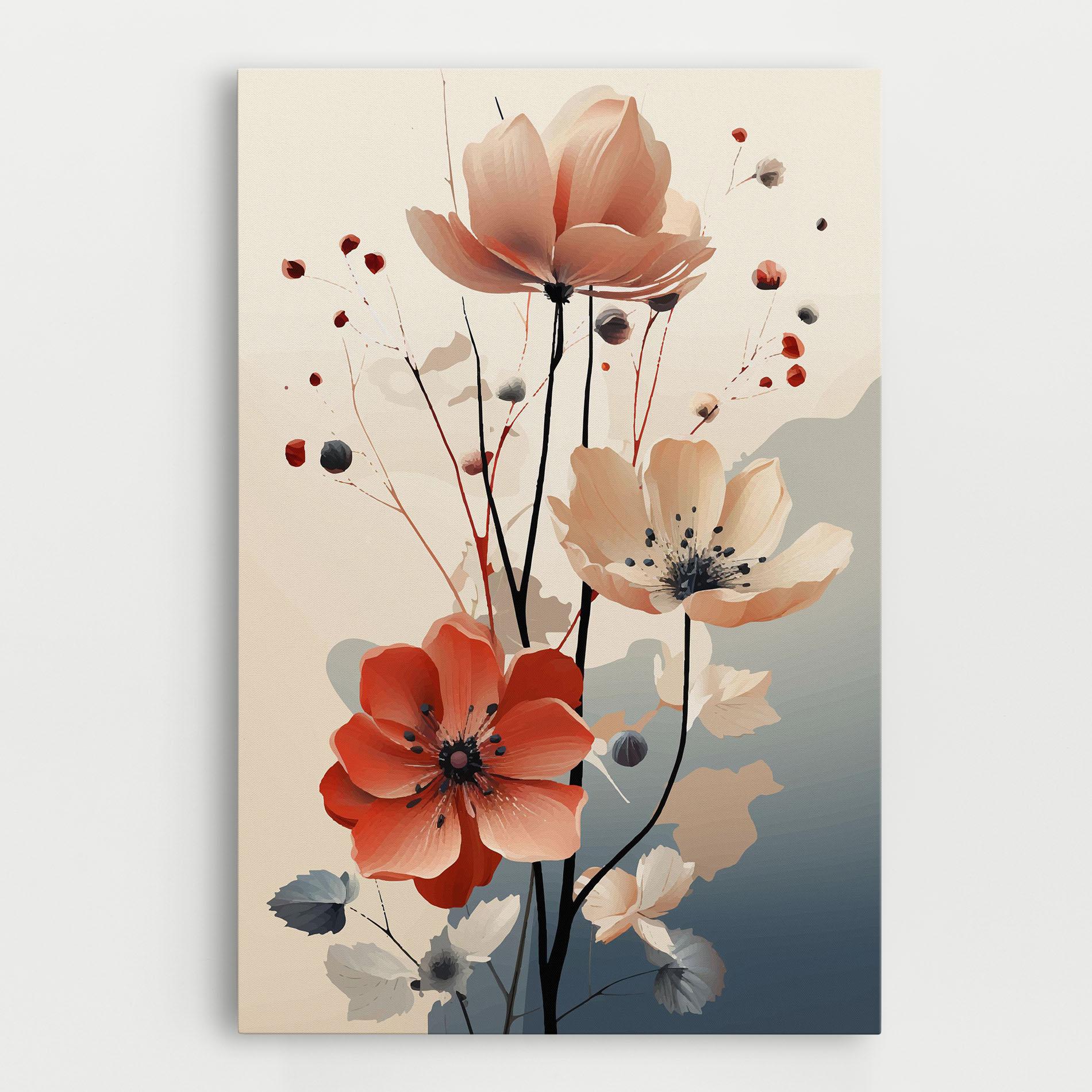 Tablou Canvas Cream Flower Nature mockup 0