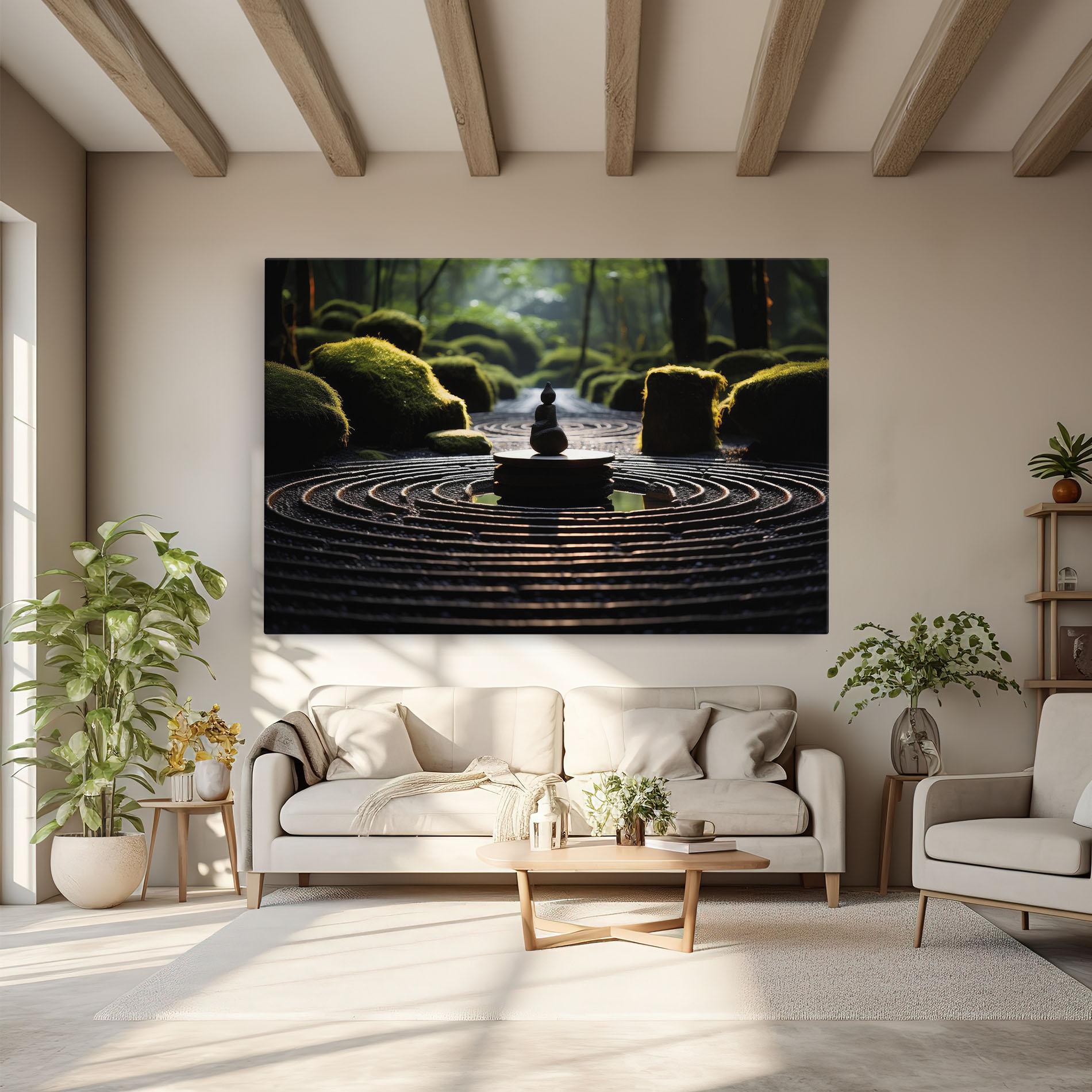 Tablou Canvas Beautiful Zen Garden mockup 6