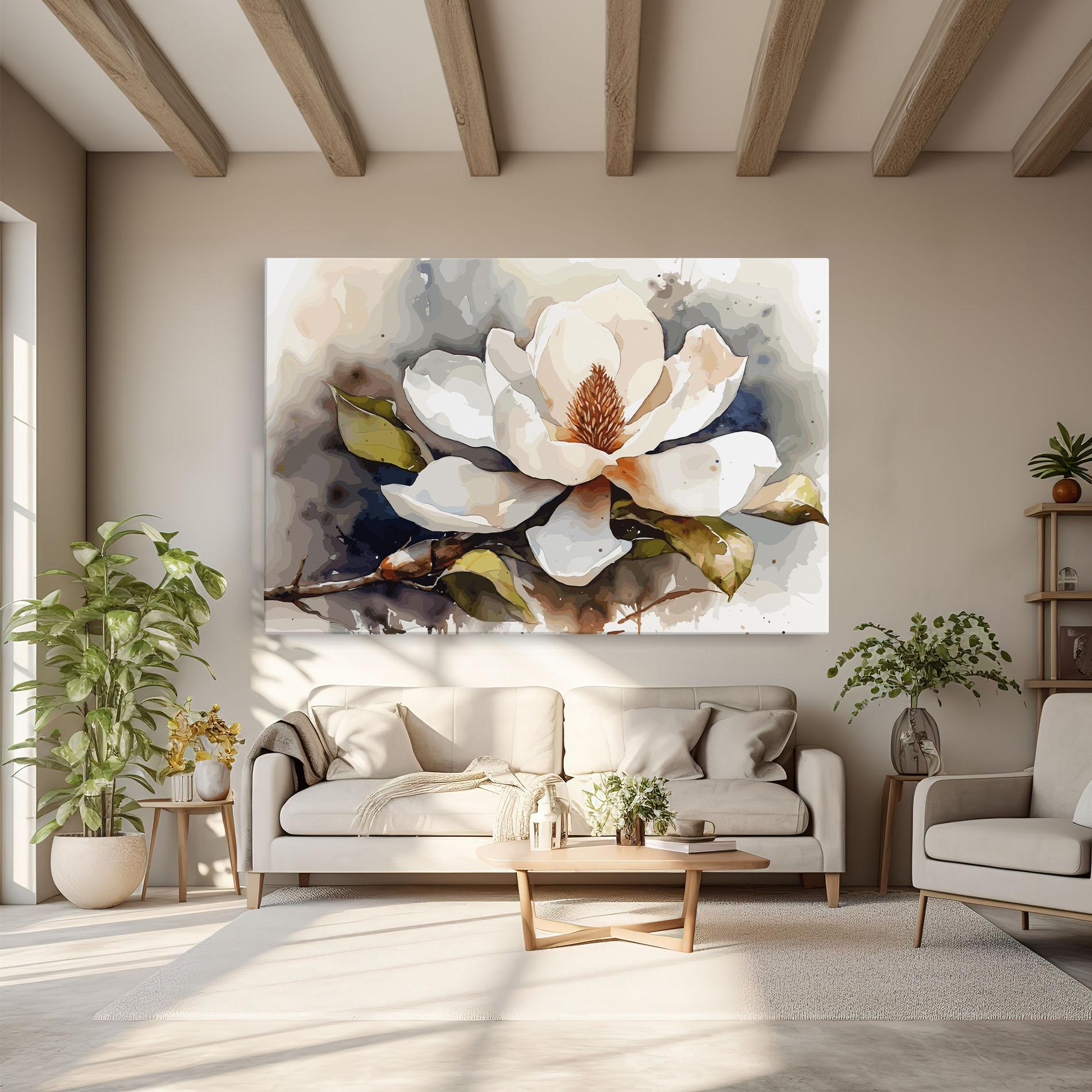 Tablou Canvas Cream Nature Flower mockup 6