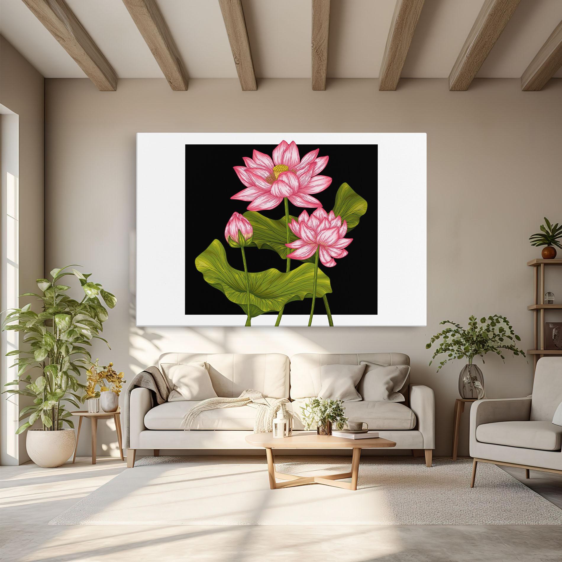 Tablou Canvas Feng Shui Flower mockup 6