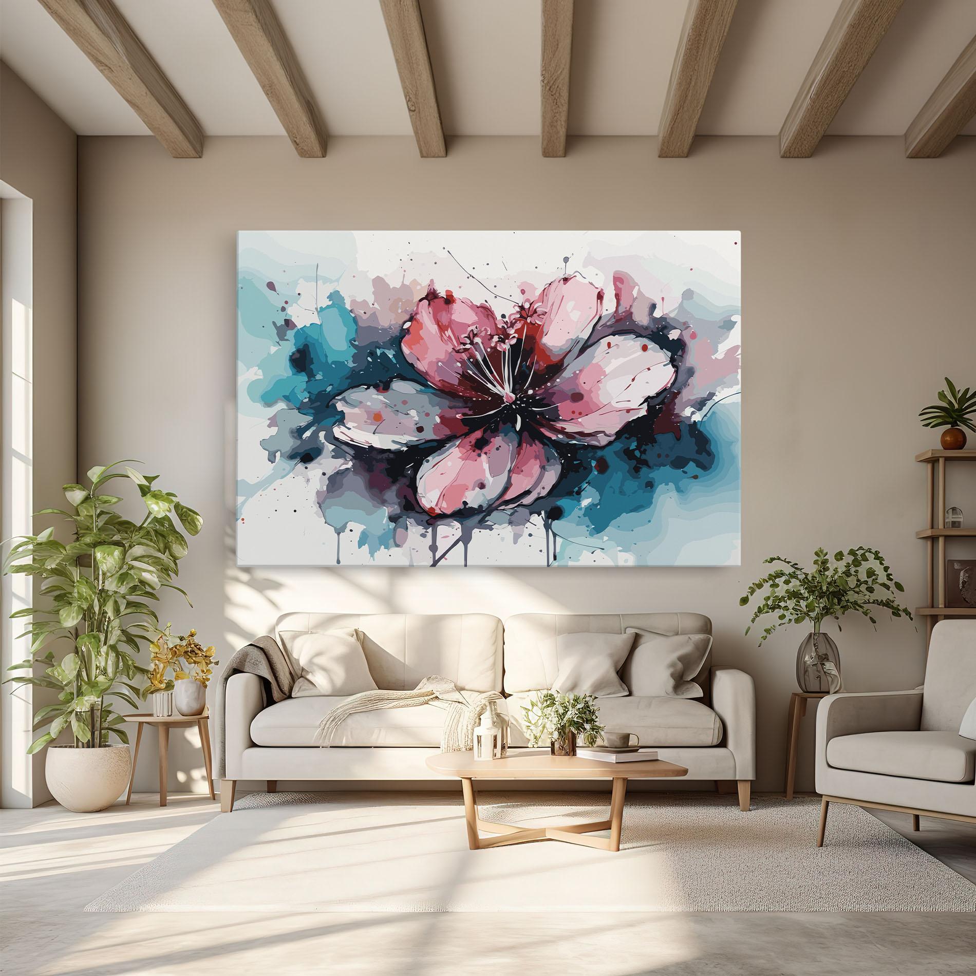 Tablou Canvas Pink Blue Nature mockup 6