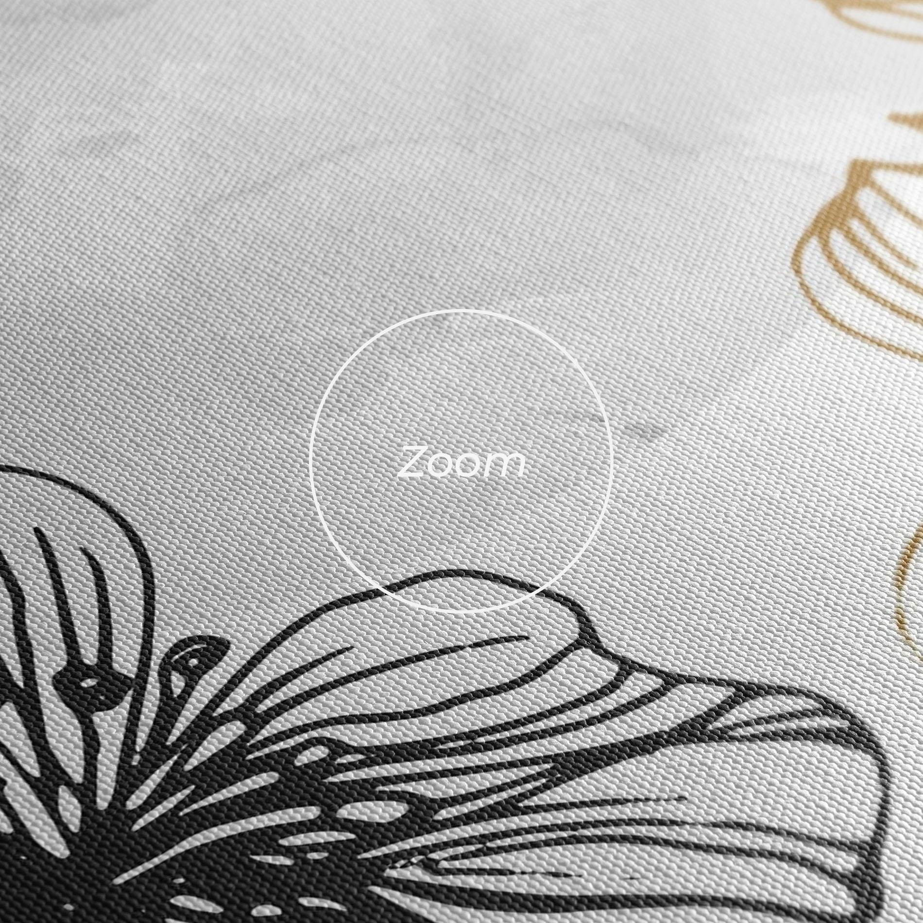 Tablou Canvas Grey Moon Flowers mockup 3
