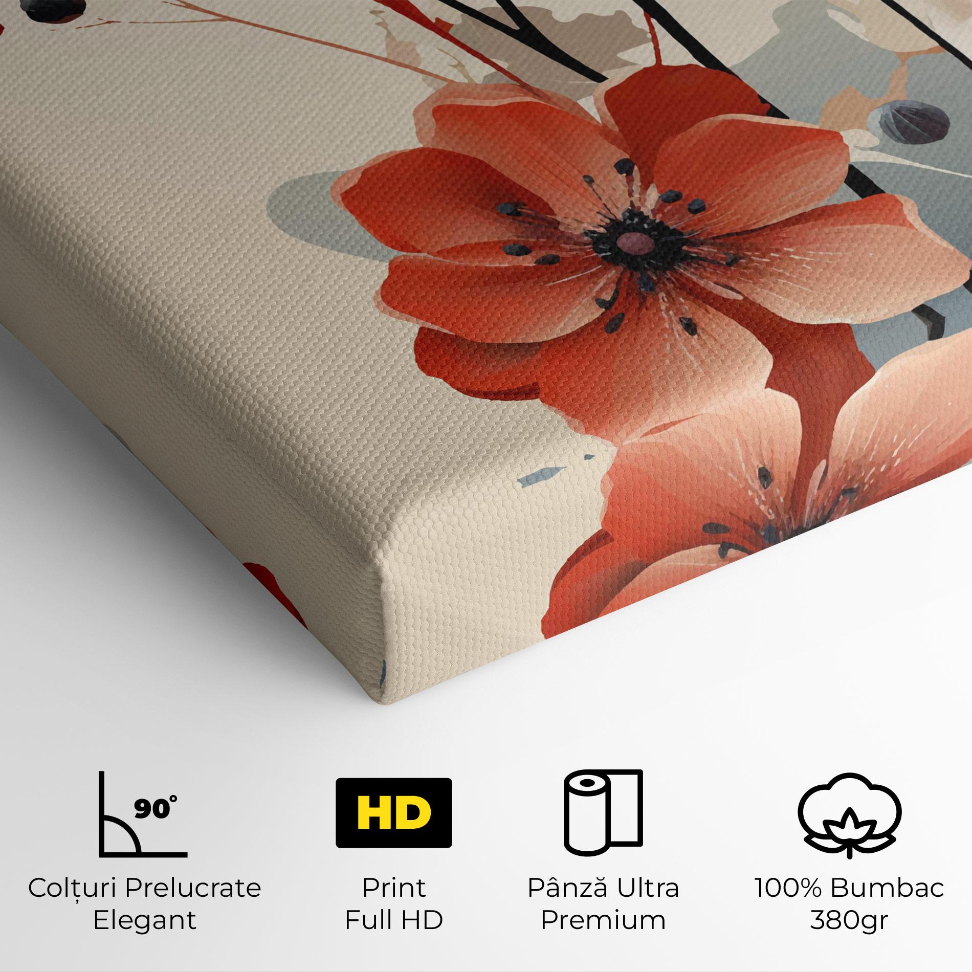 Tablou Canvas Cream Flower Nature mockup 4