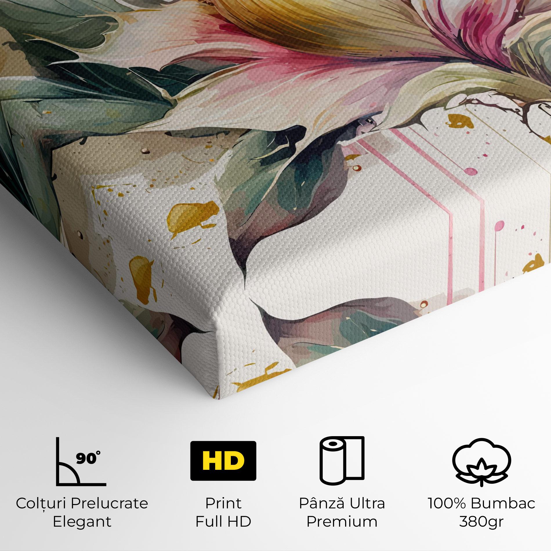 Tablou Canvas Cream Pink Nature mockup 4