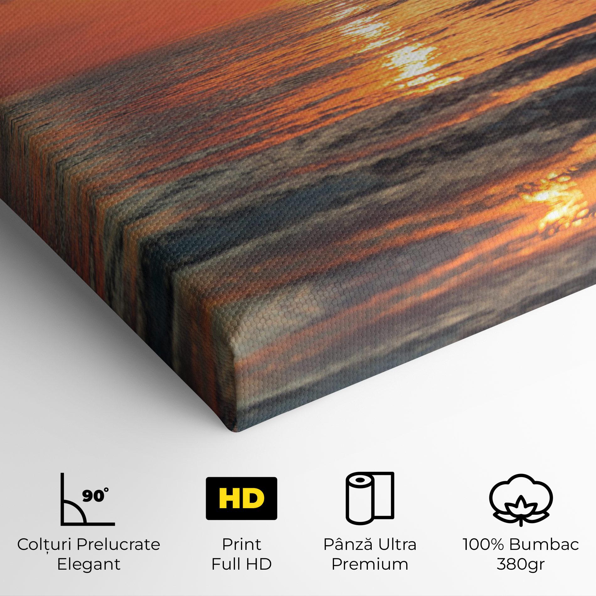 Tablou Canvas Orange Sunrise Cloud mockup 4