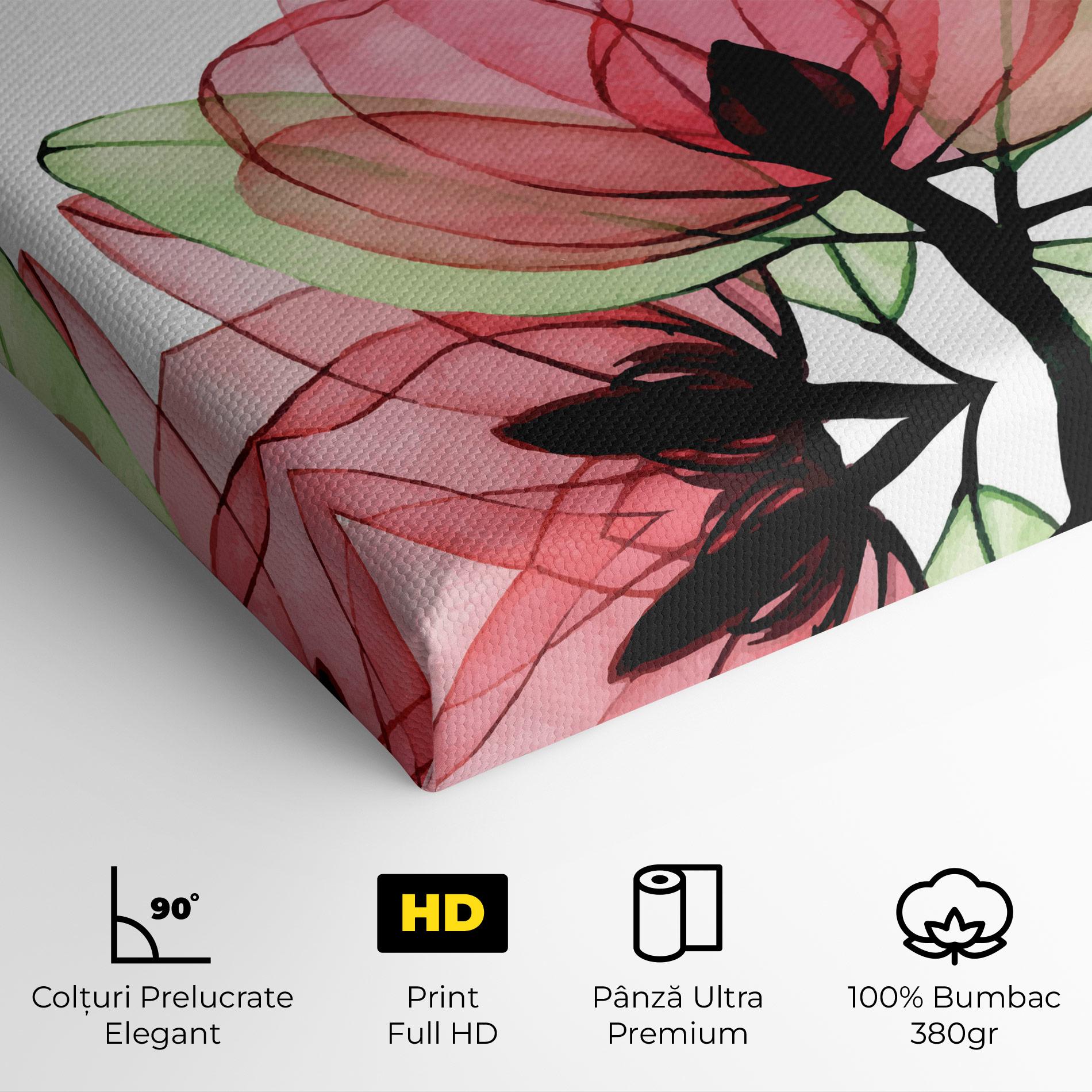 Tablou Canvas Pink Green Nature mockup 4